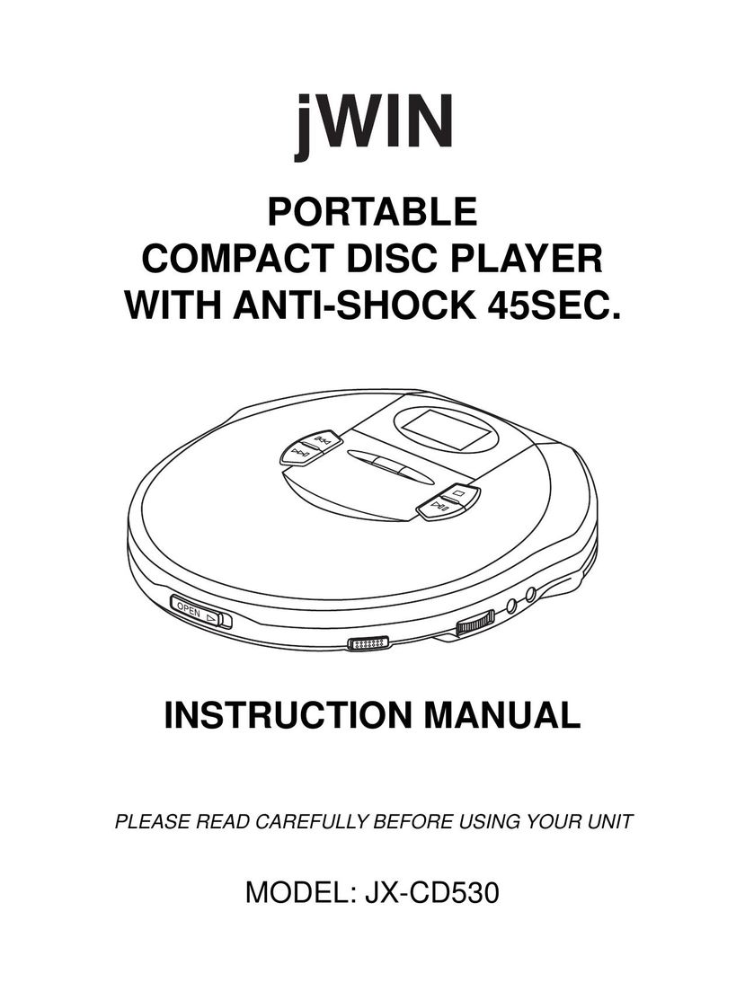 Jwin JX-CD530 MP3 Player User Manual