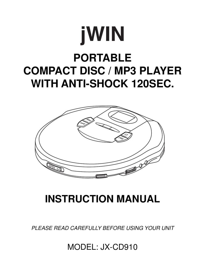 Jwin JX-CD910 MP3 Player User Manual
