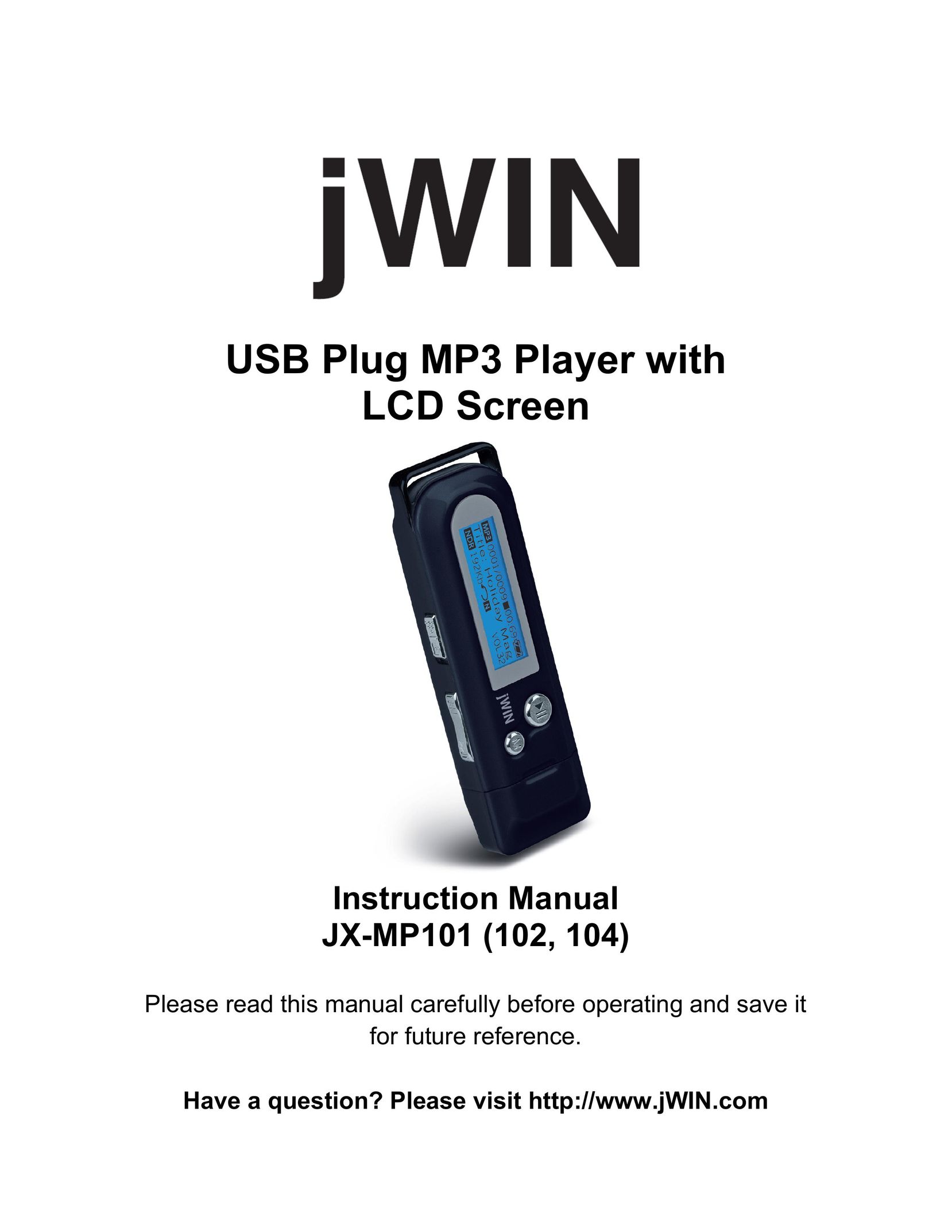 Jwin JX-MP101 MP3 Player User Manual