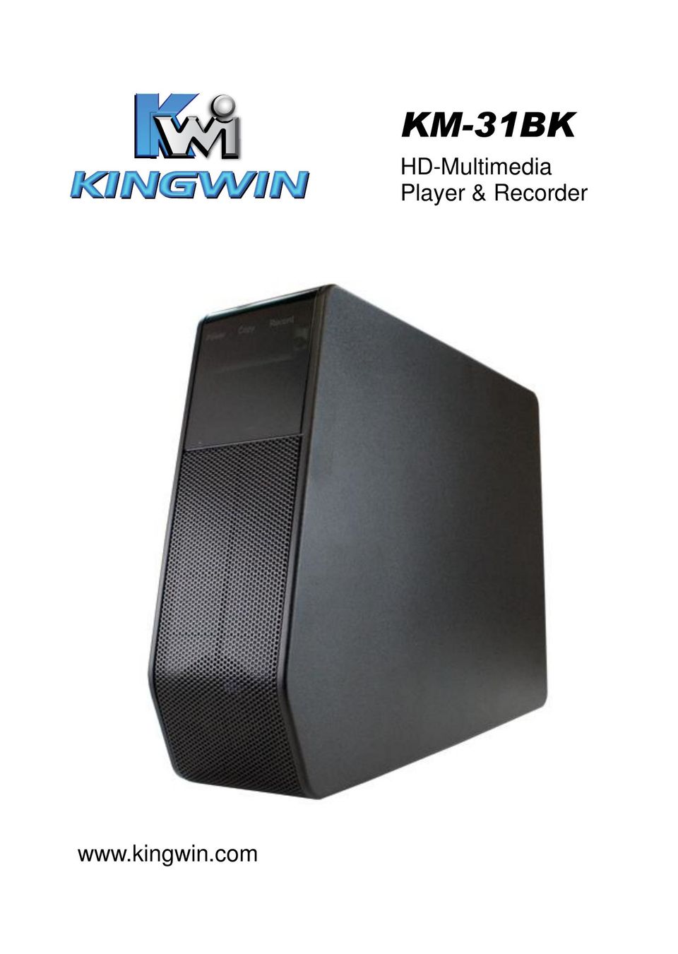 Kingwin KM-31BK MP3 Player User Manual
