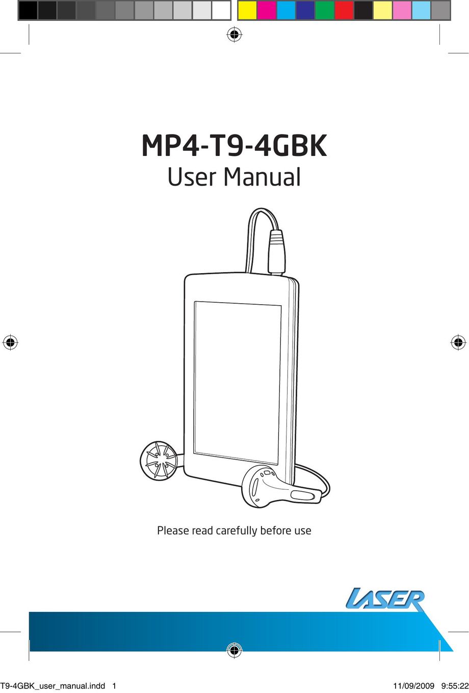 Laser MP4-T9-8GBK MP3 Player User Manual