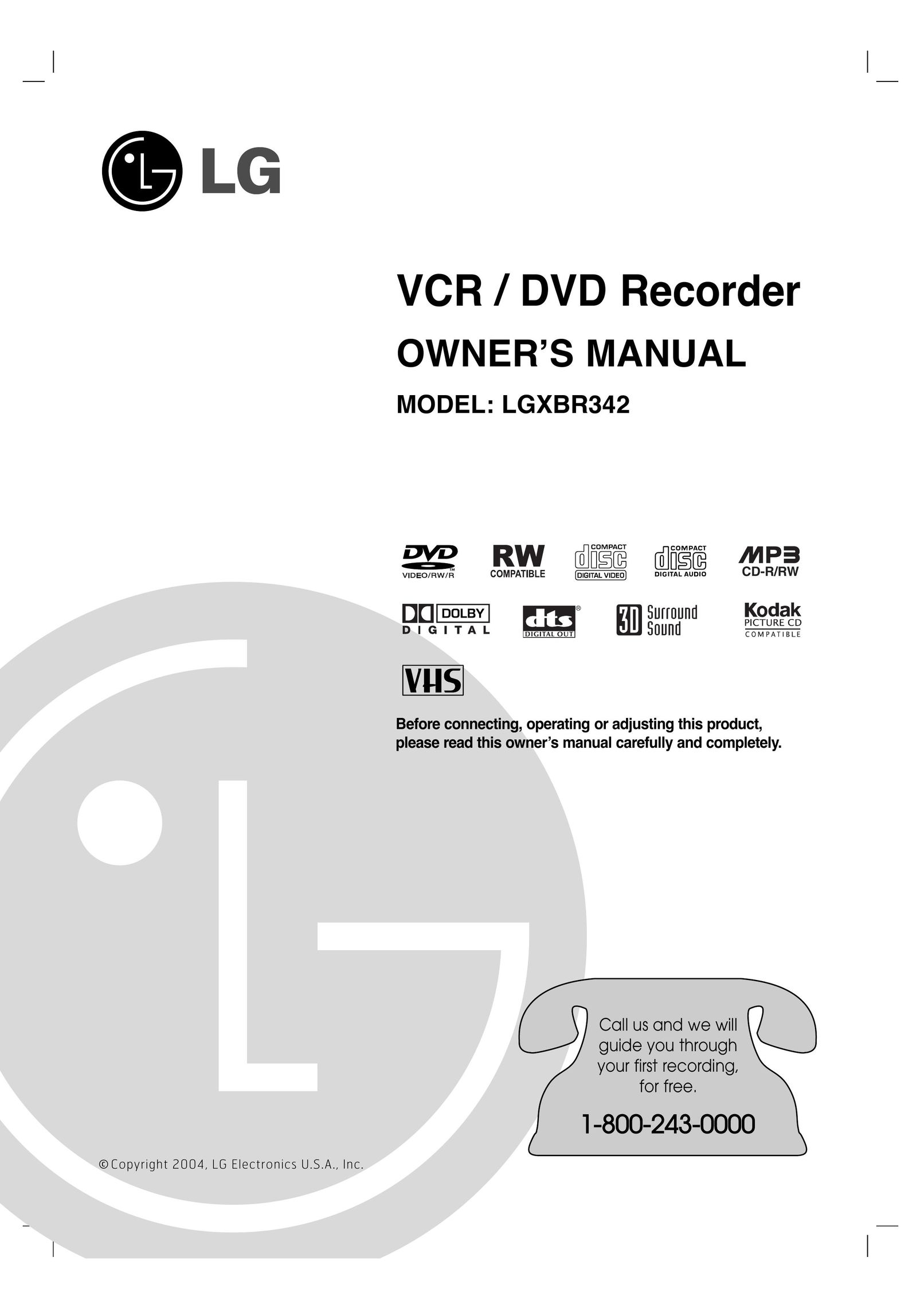 LG Electronics XBR342 MP3 Player User Manual