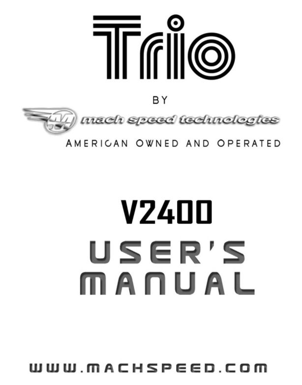Mach Speed Technologies V2400 MP3 Player User Manual