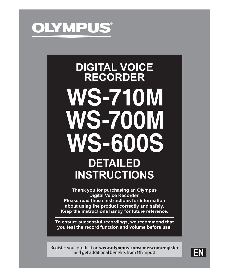Olympus 600S MP3 Player User Manual