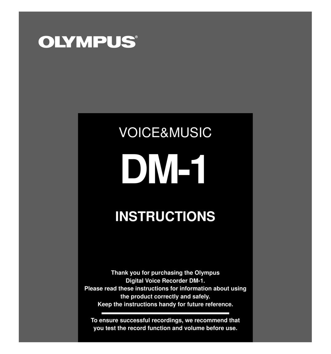 Olympus DM-1 MP3 Player User Manual