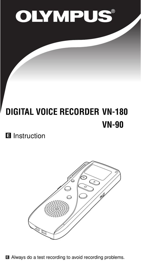 Olympus VN-180 MP3 Player User Manual