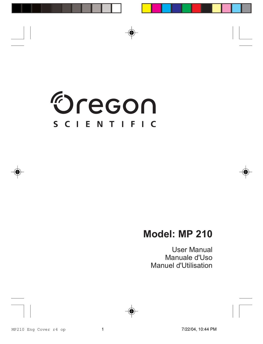 Oregon MP 210 MP3 Player User Manual