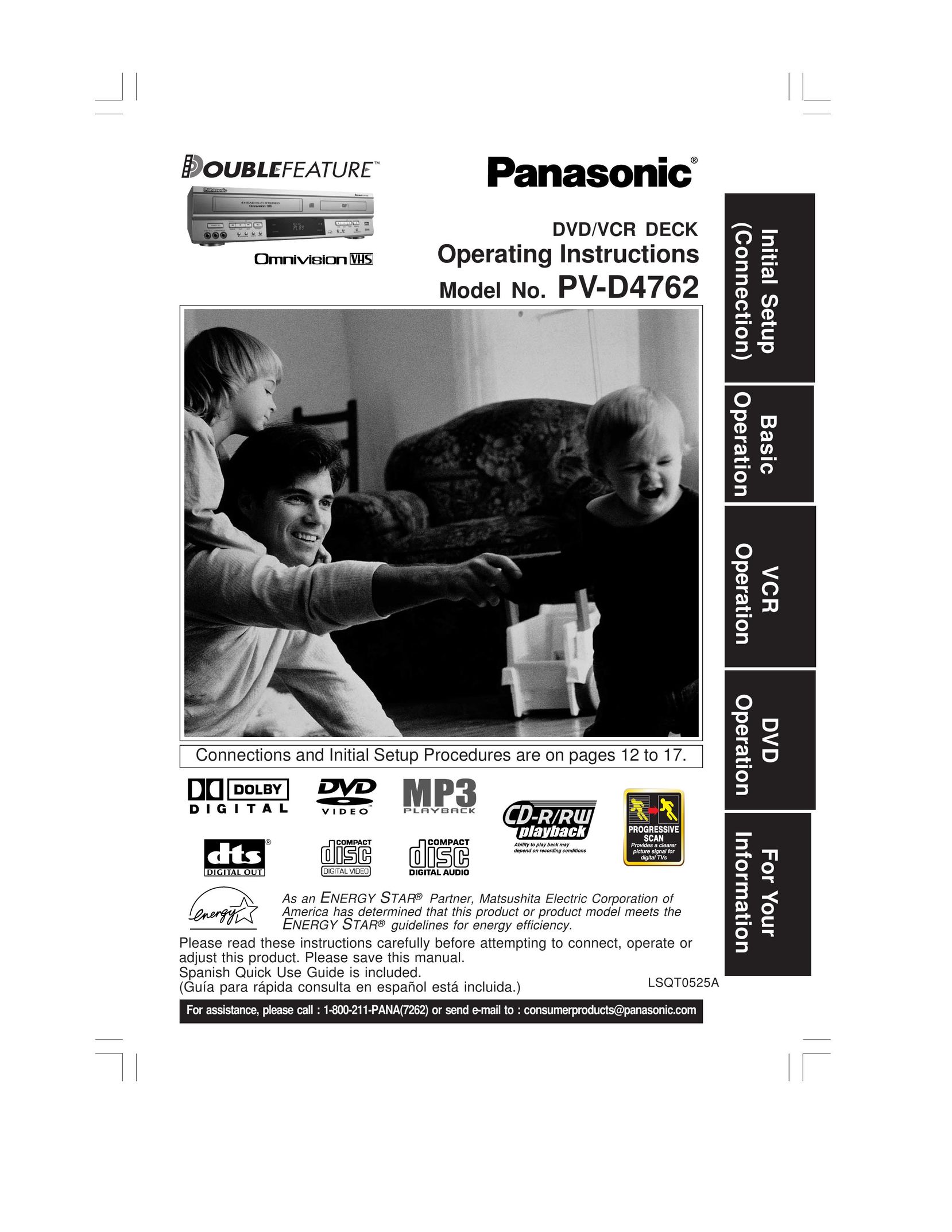 Panasonic PV-D4762 MP3 Player User Manual