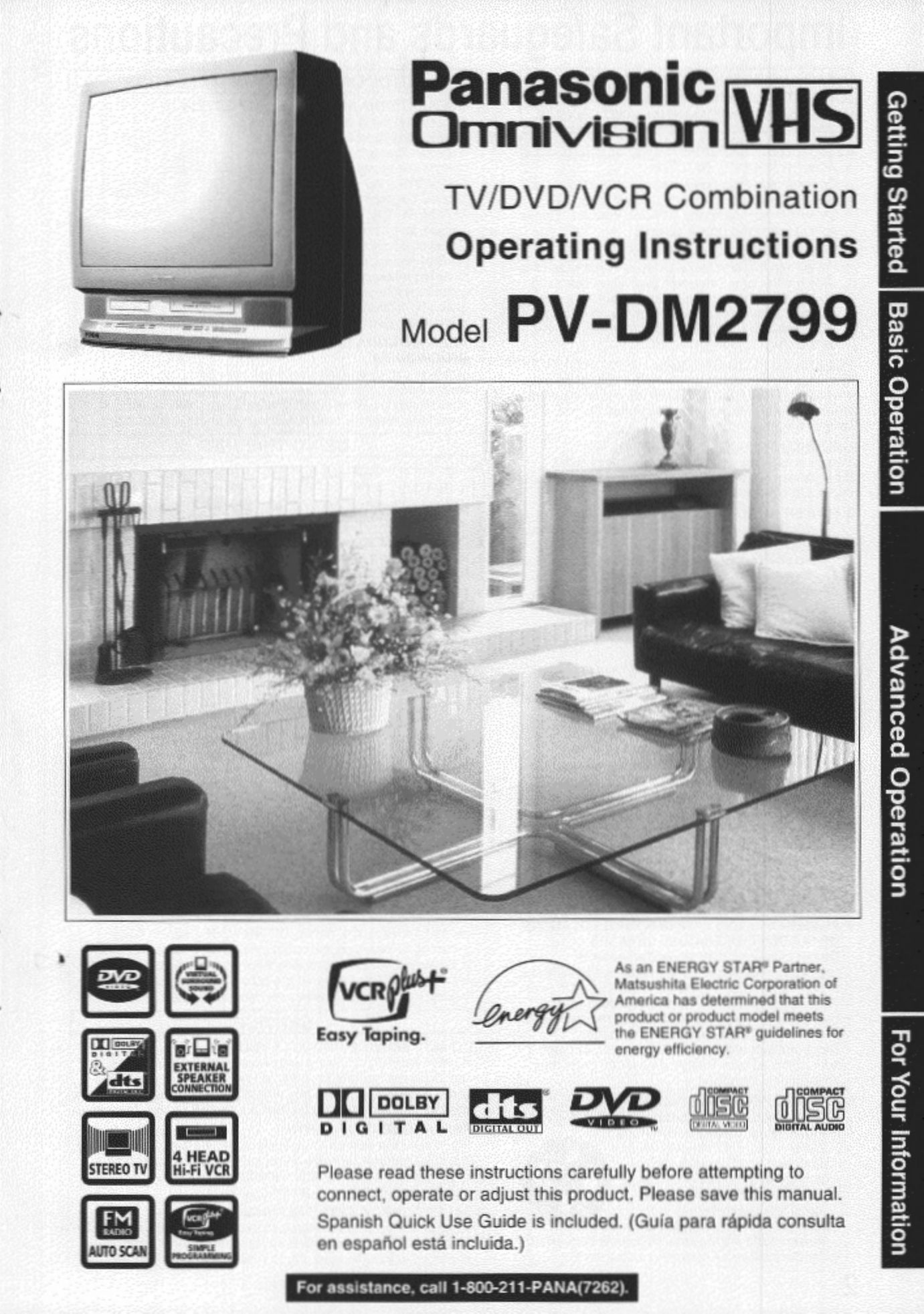 Panasonic PV-DM2799 MP3 Player User Manual