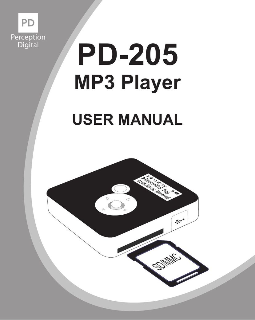 Perception Digital PD-205 MP3 Player User Manual