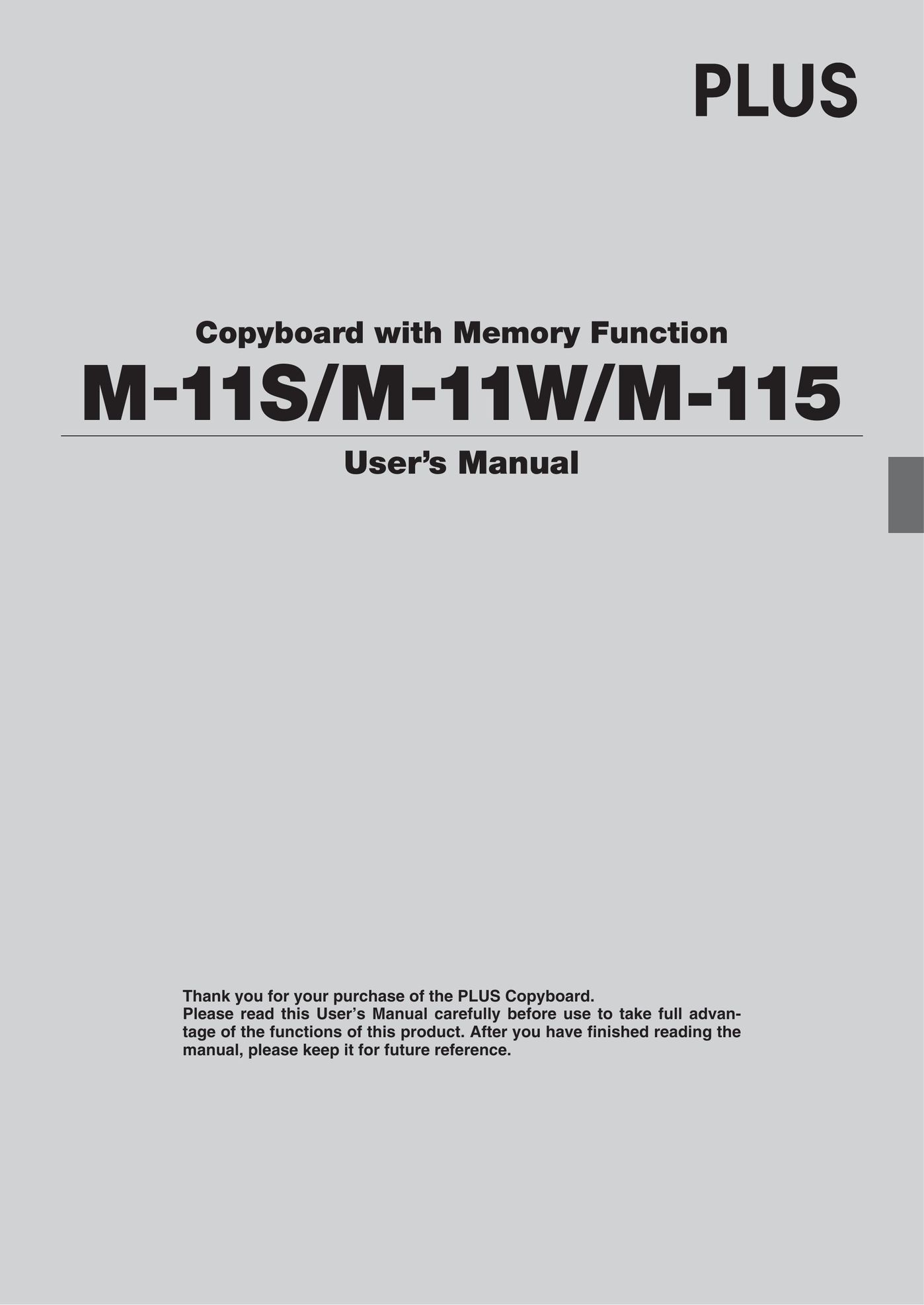 Plus M-11W MP3 Player User Manual