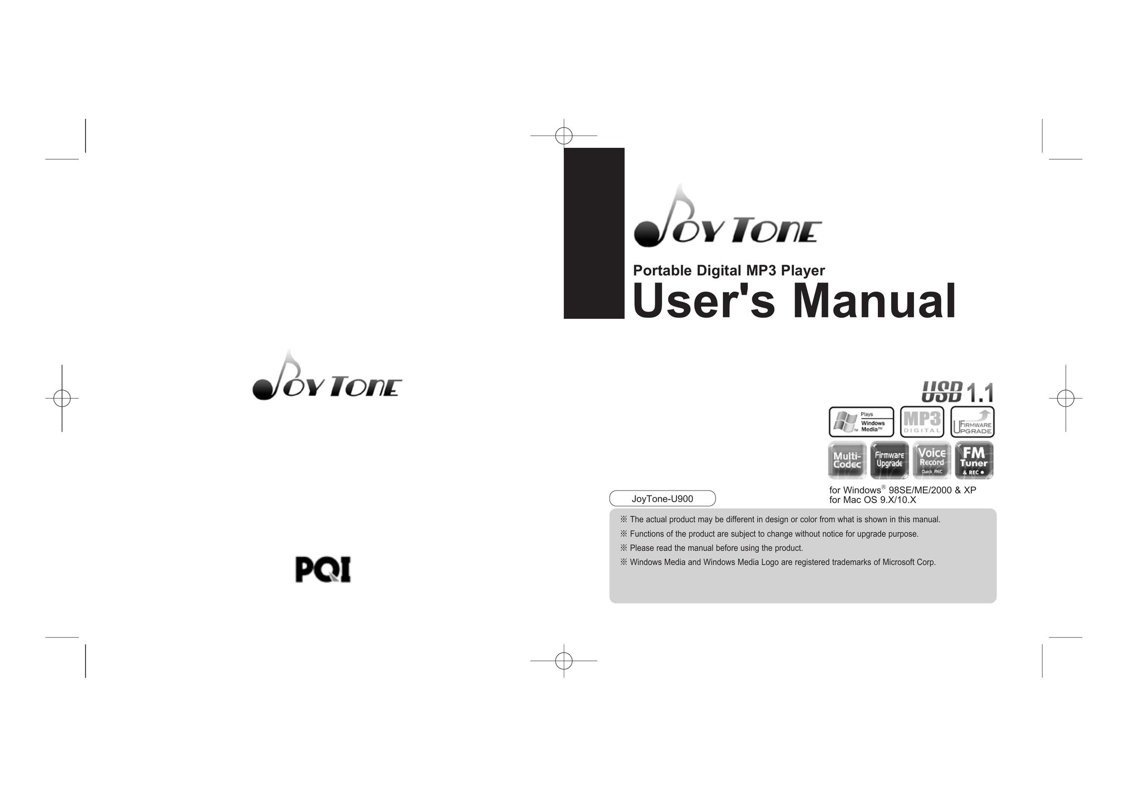 PQI JoyTone-U900 MP3 Player User Manual