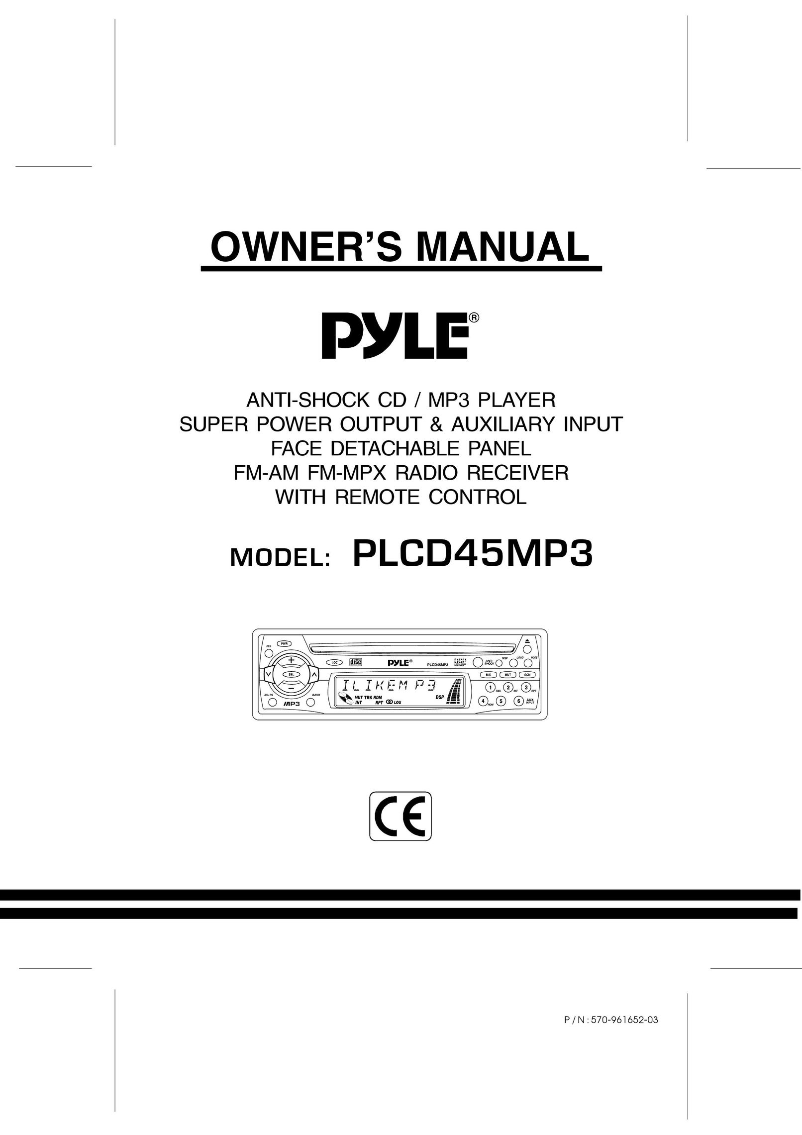 PYLE Audio PLCD45MP3 MP3 Player User Manual