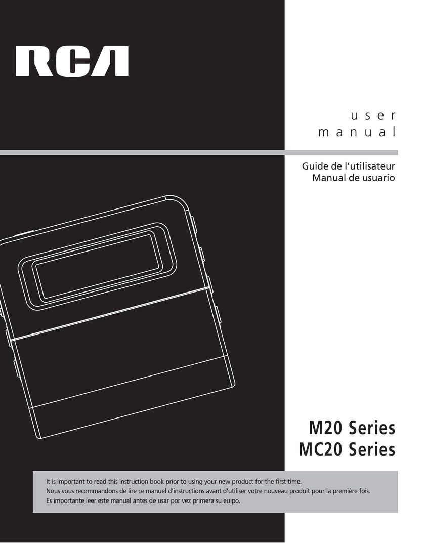 RCA M2020 MP3 Player User Manual