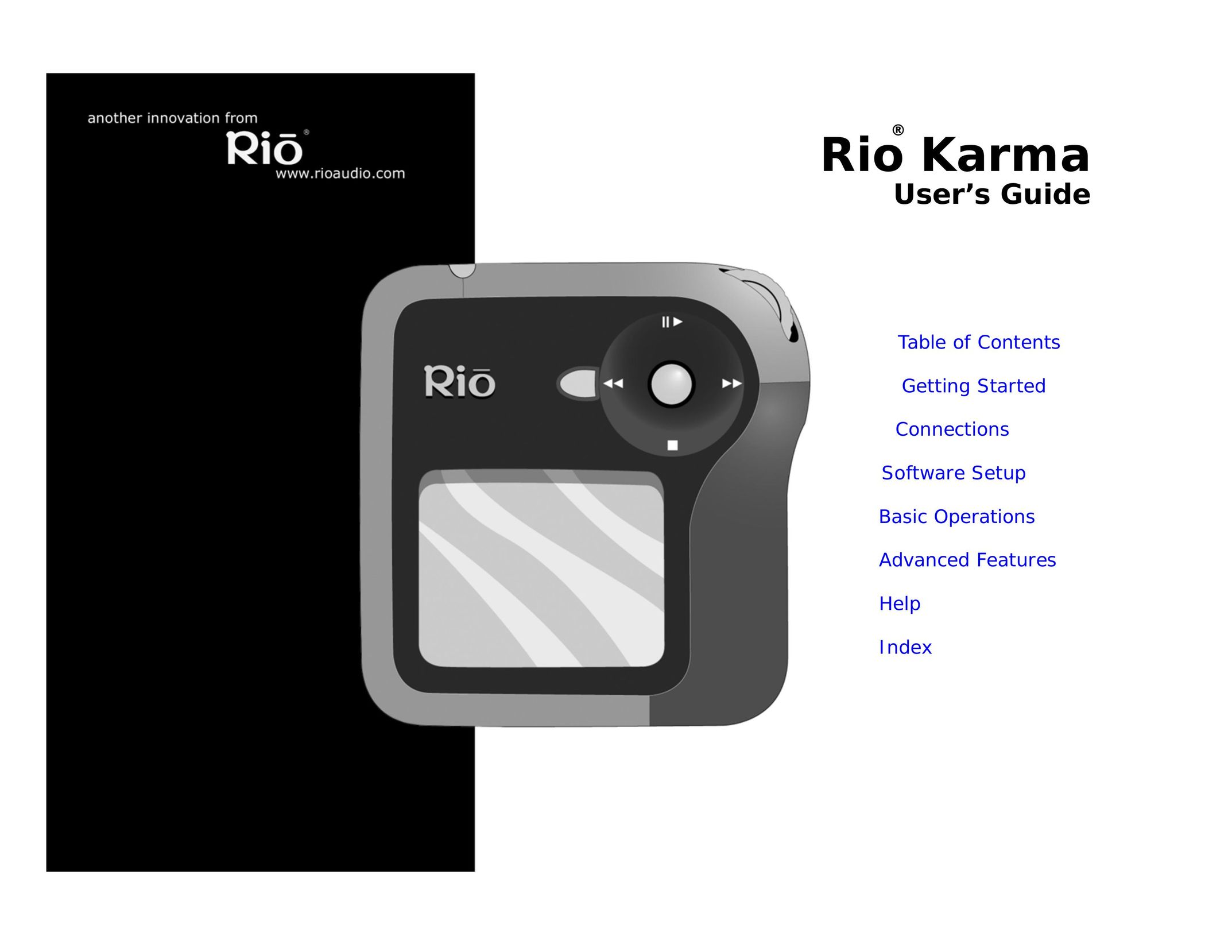 Rio Audio Karma MP3 MP3 Player User Manual