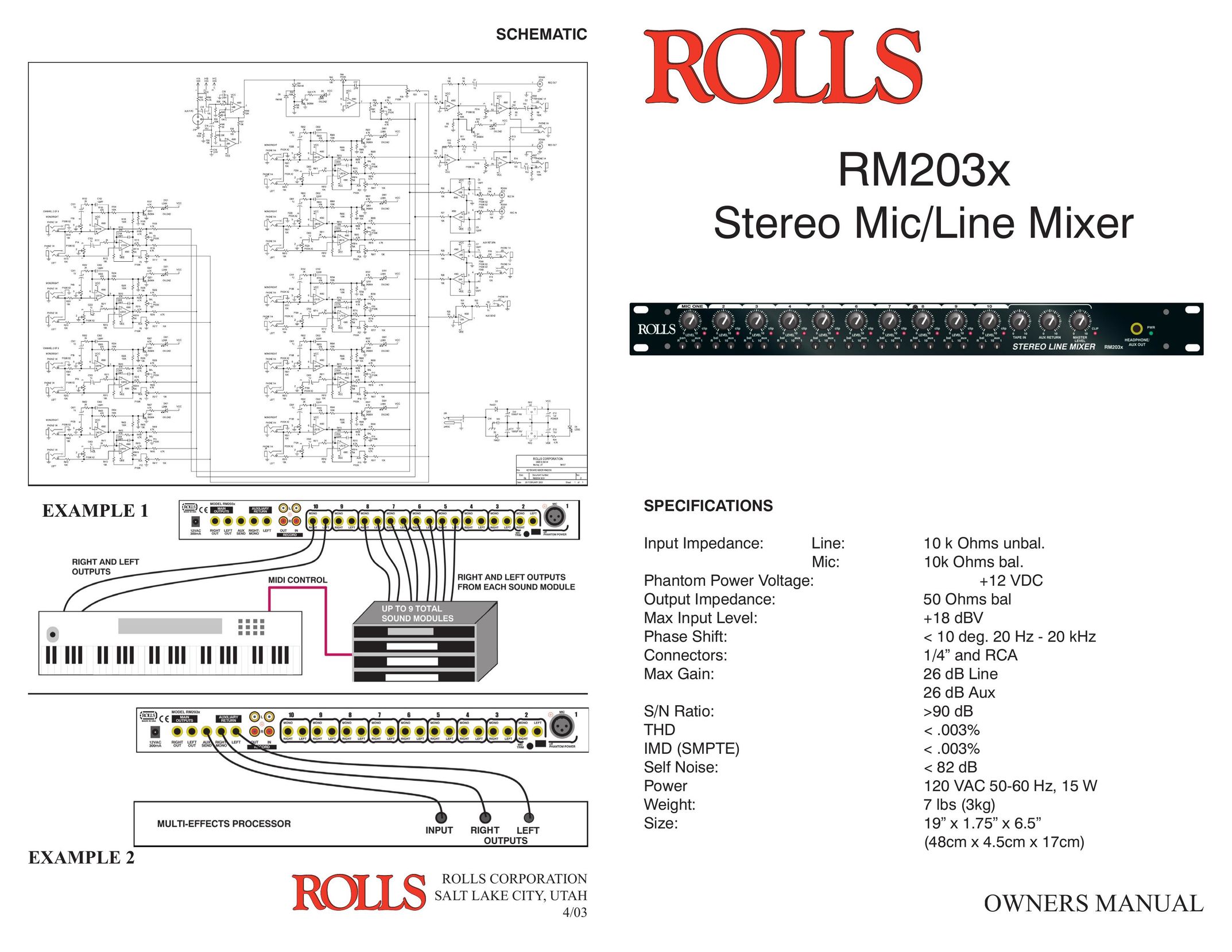 Rolls RM203X MP3 Player User Manual