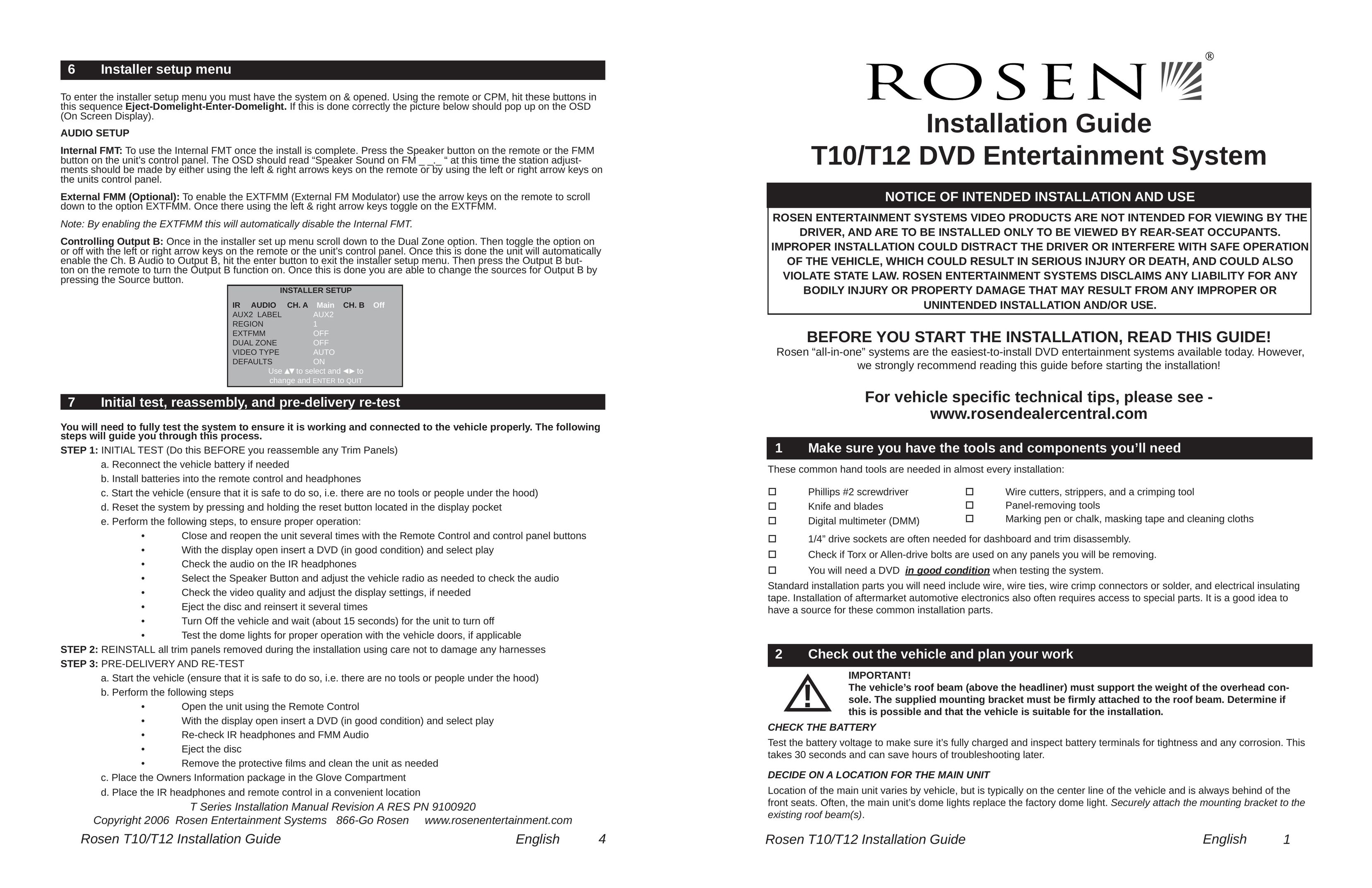 Rosen Entertainment Systems T12 MP3 Player User Manual