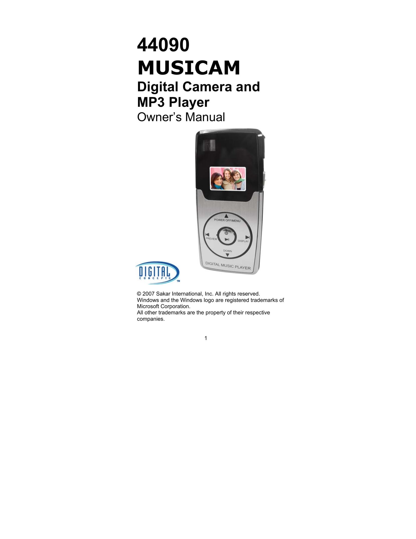 Sakar 44090 MP3 Player User Manual