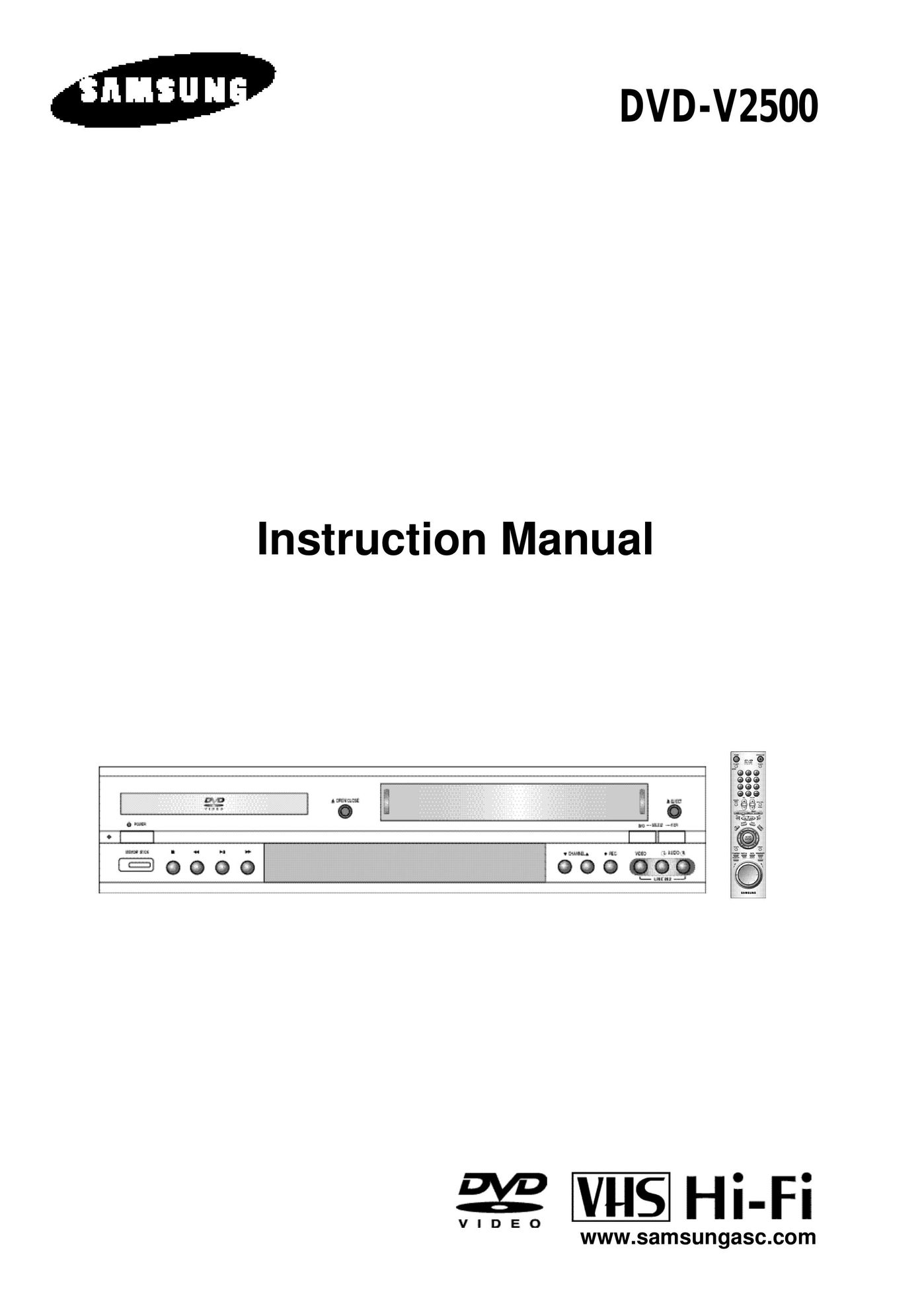 Samsung DVD-V2500 MP3 Player User Manual