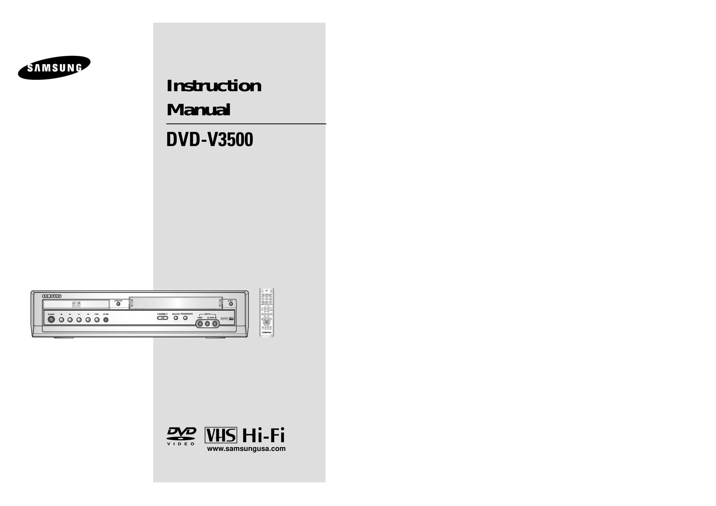 Samsung DVD-V3500 MP3 Player User Manual
