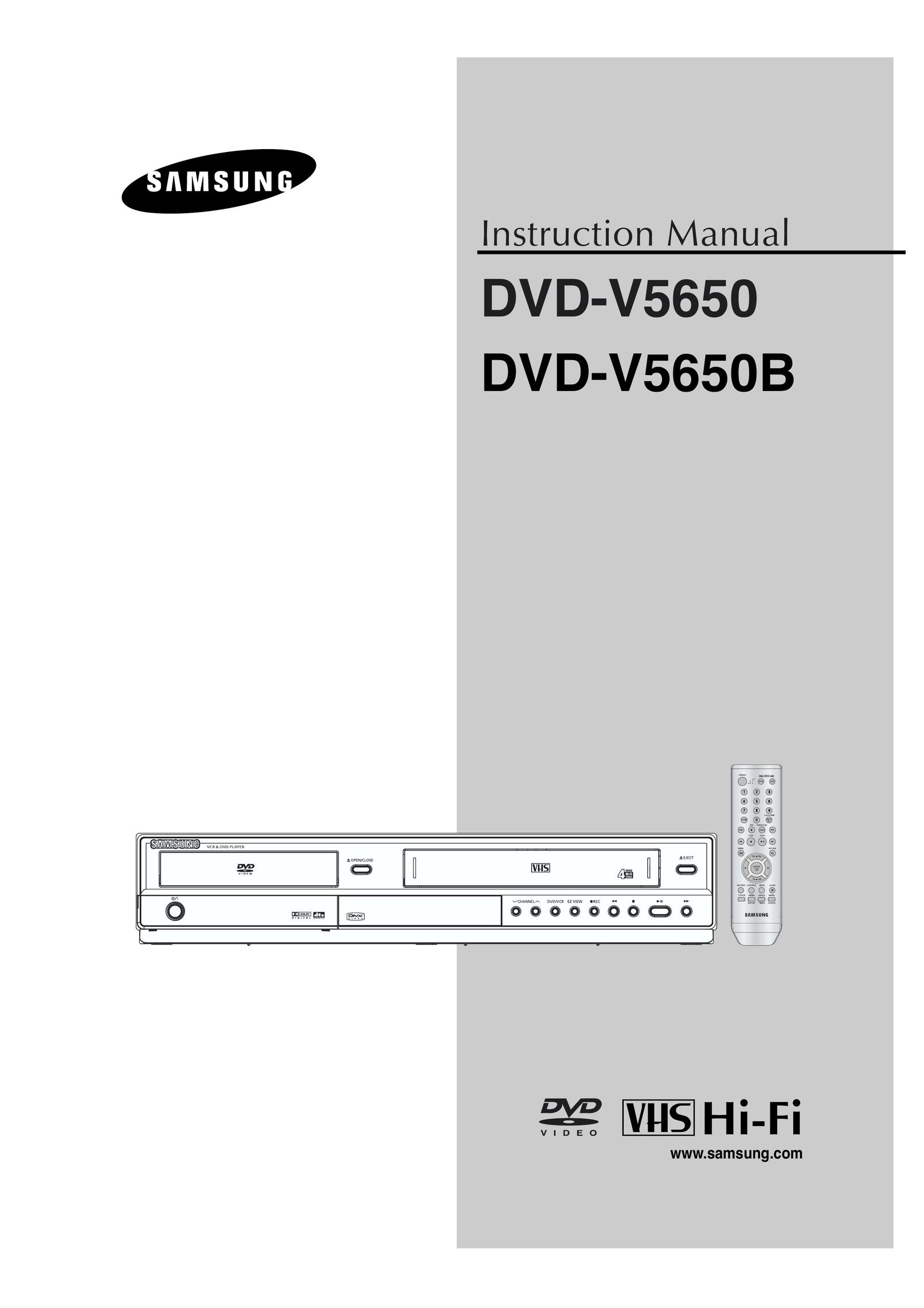 Samsung DVD-V5650 MP3 Player User Manual