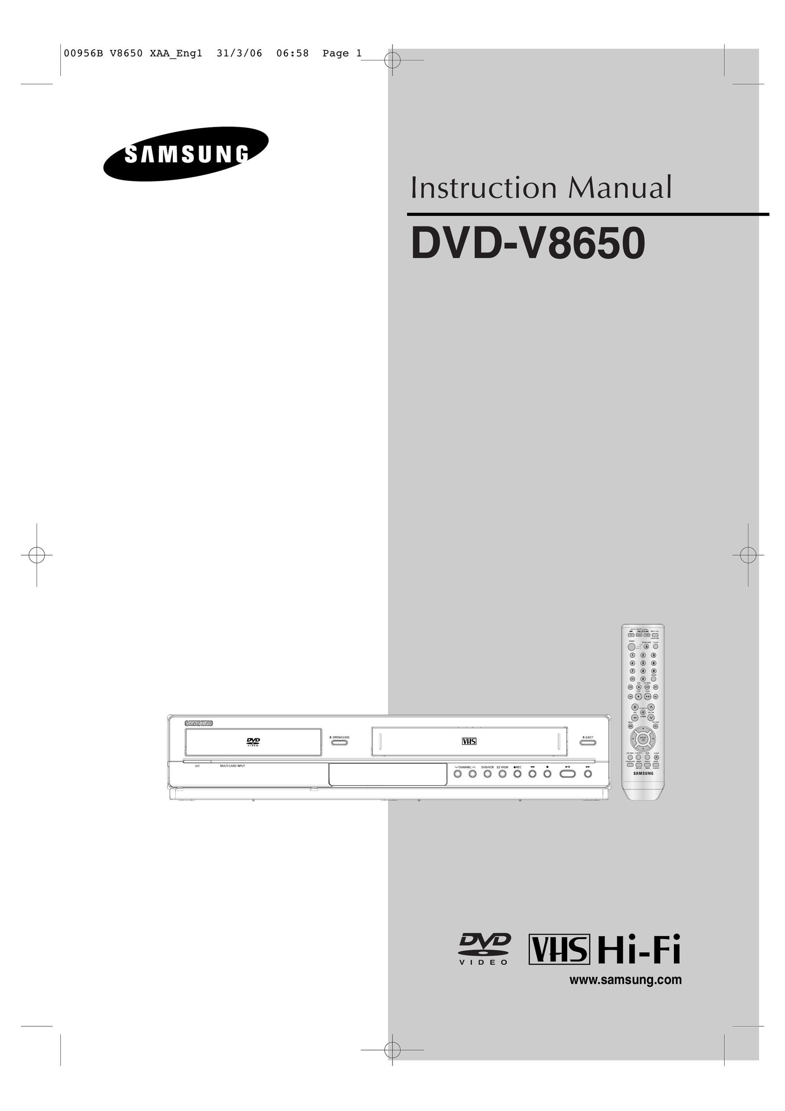 Samsung DVD-V8650 MP3 Player User Manual