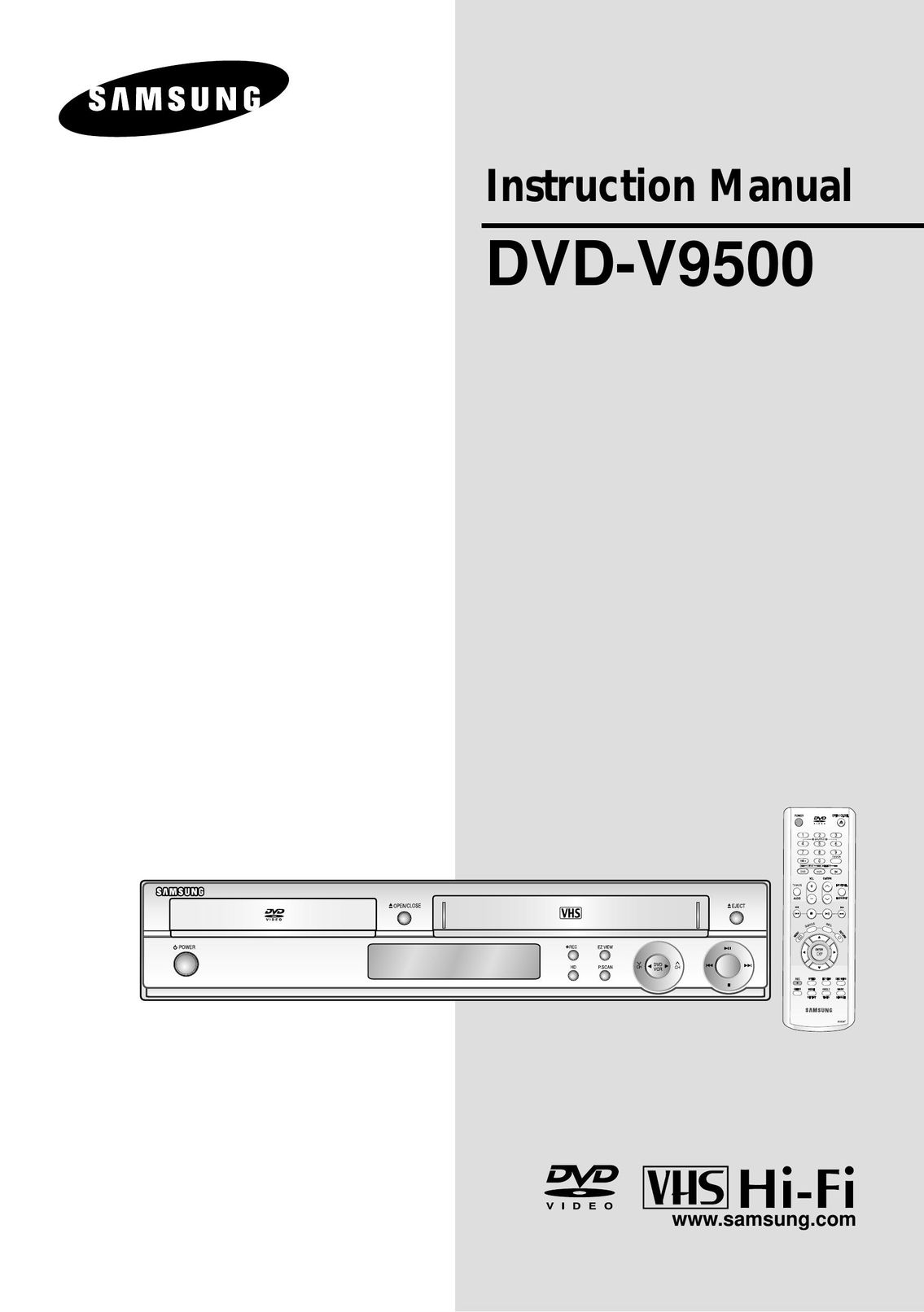 Samsung DVD-V9500 MP3 Player User Manual