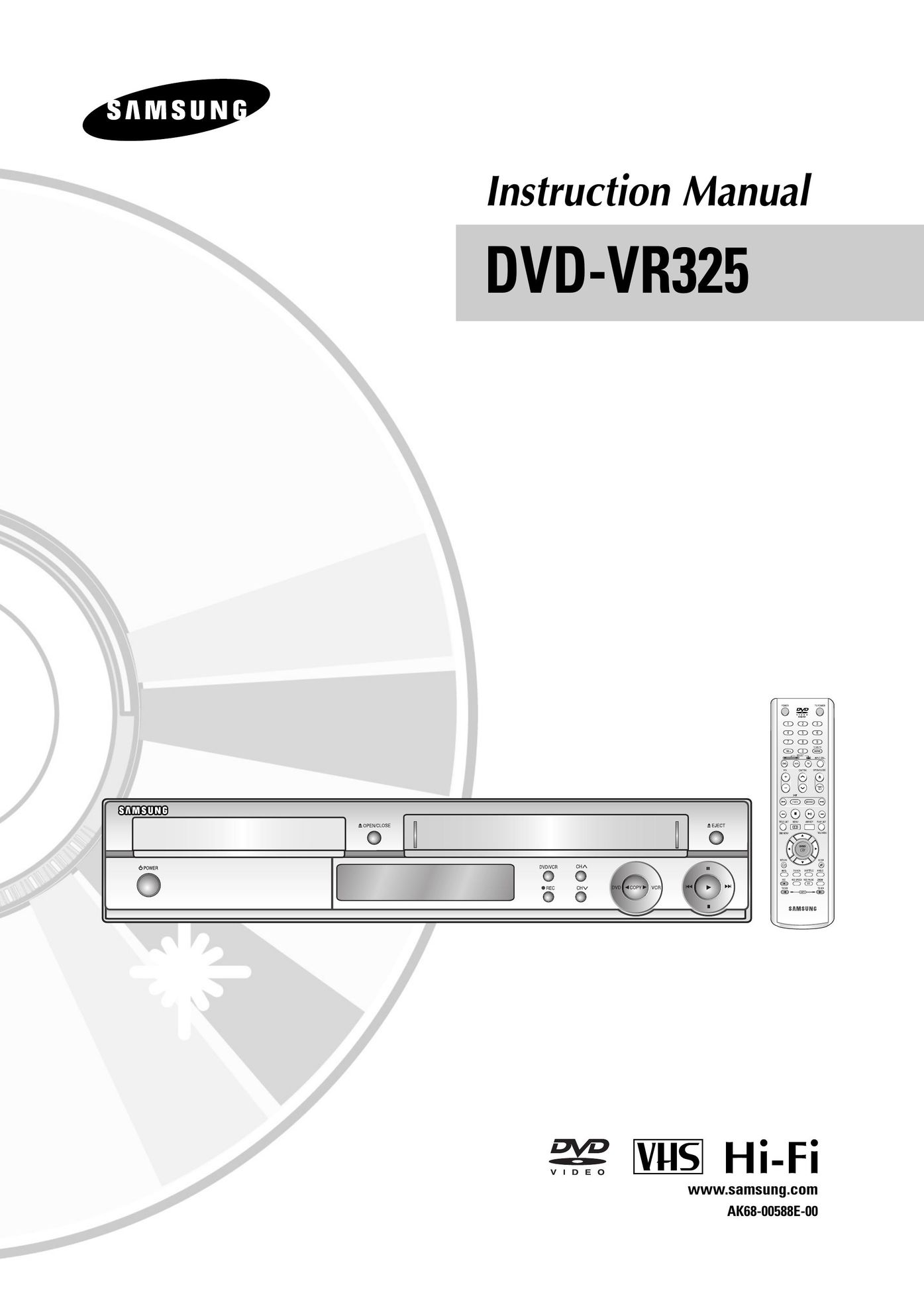 Samsung DVD-VR325 MP3 Player User Manual