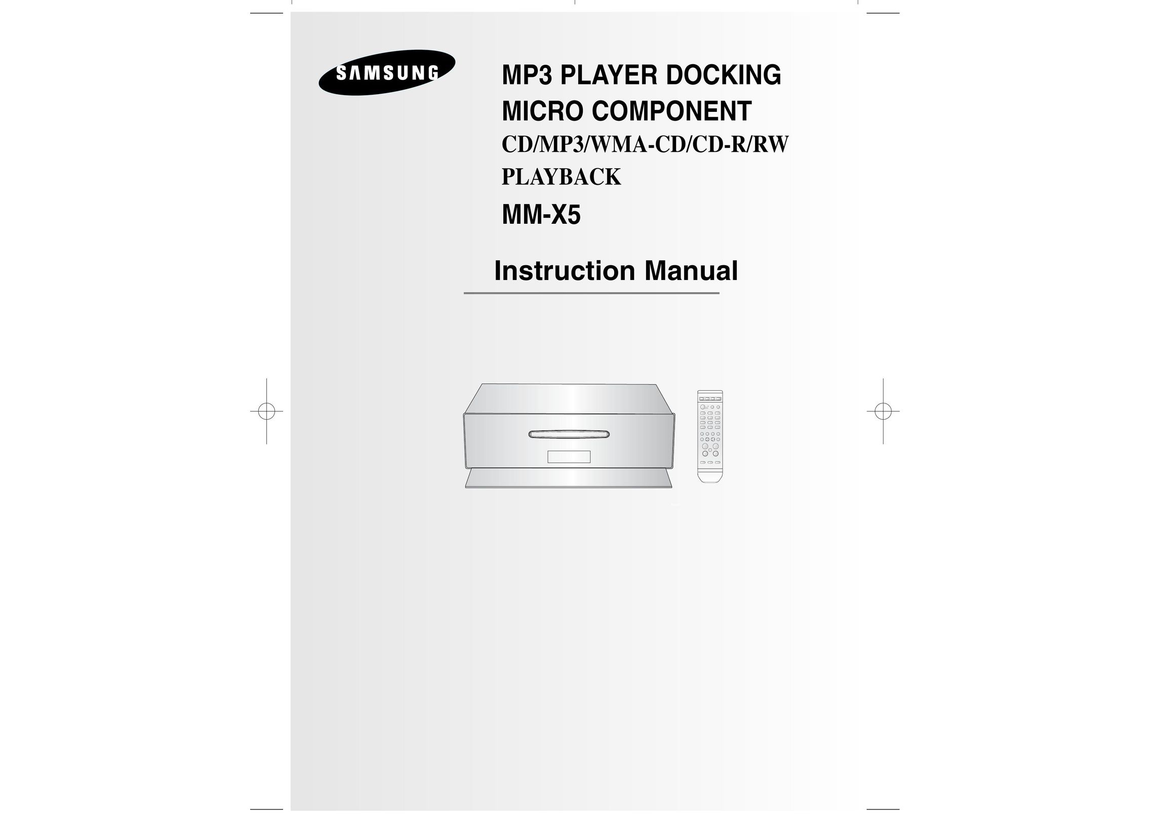 Samsung MM-X5 MP3 Player User Manual