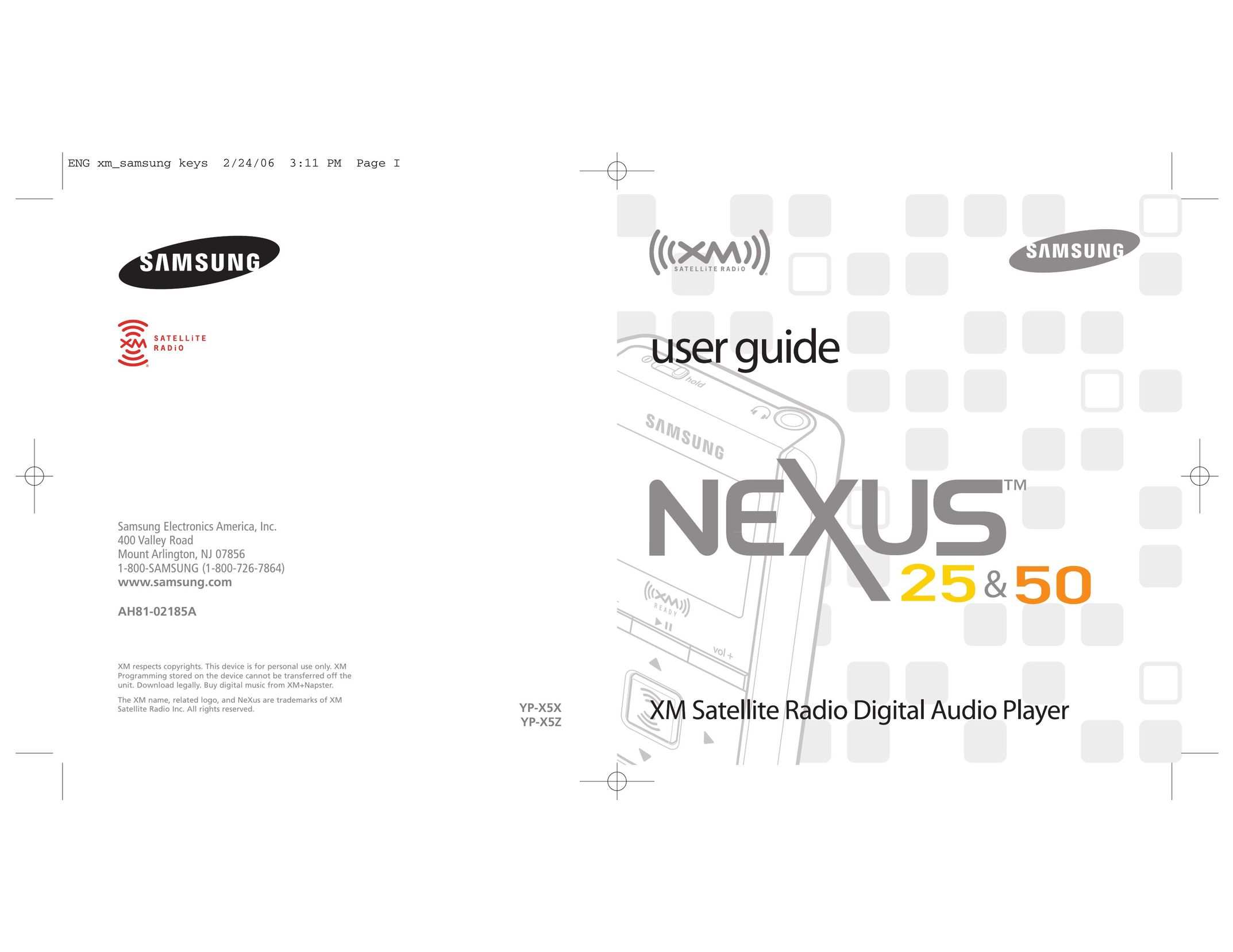 Samsung NeXus 25 MP3 Player User Manual