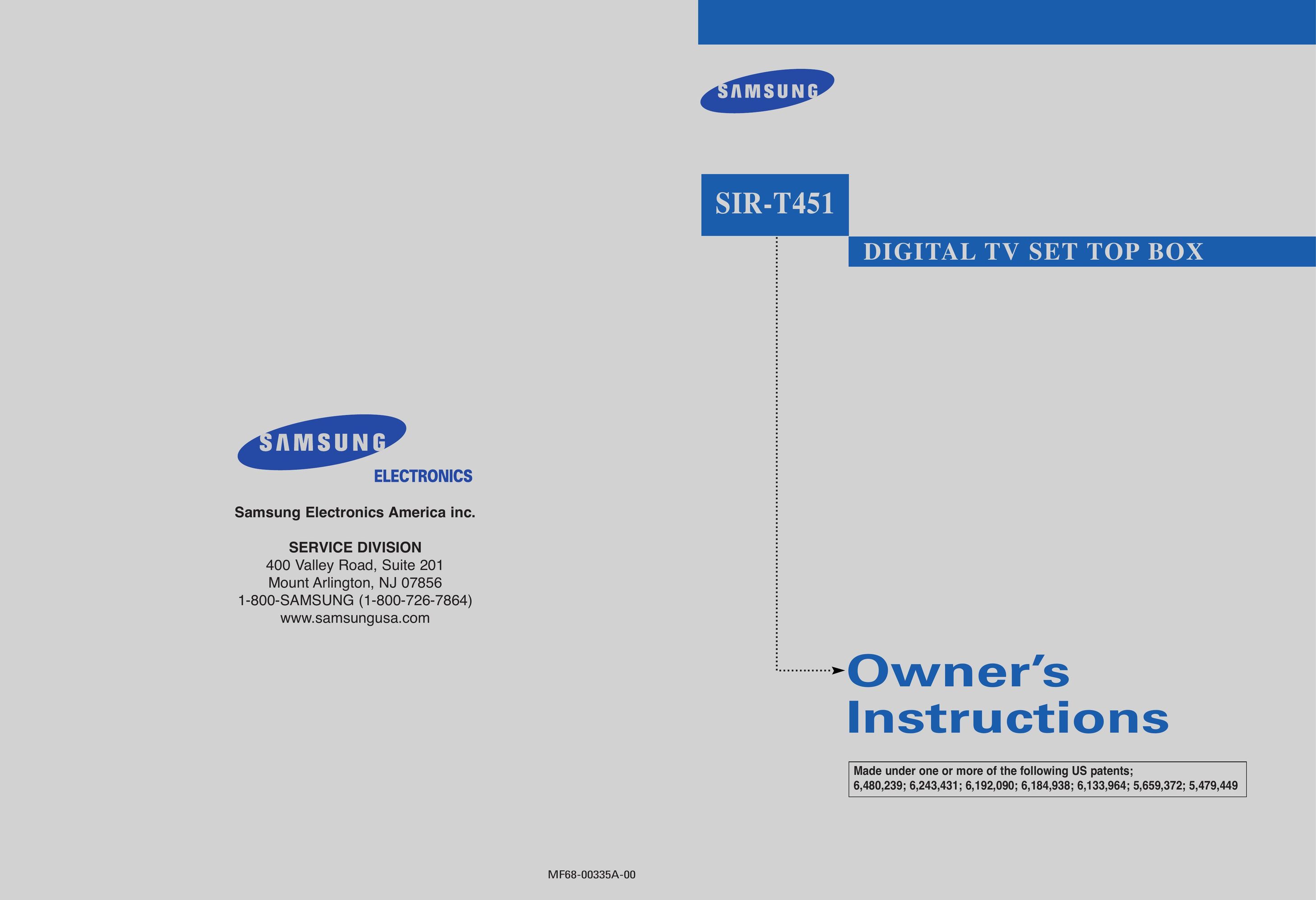 Samsung SIR-T451 MP3 Player User Manual