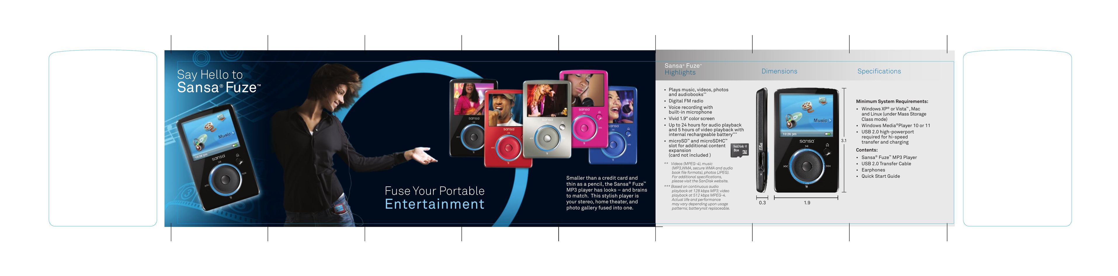 SanDisk Fuze MP3 Player User Manual