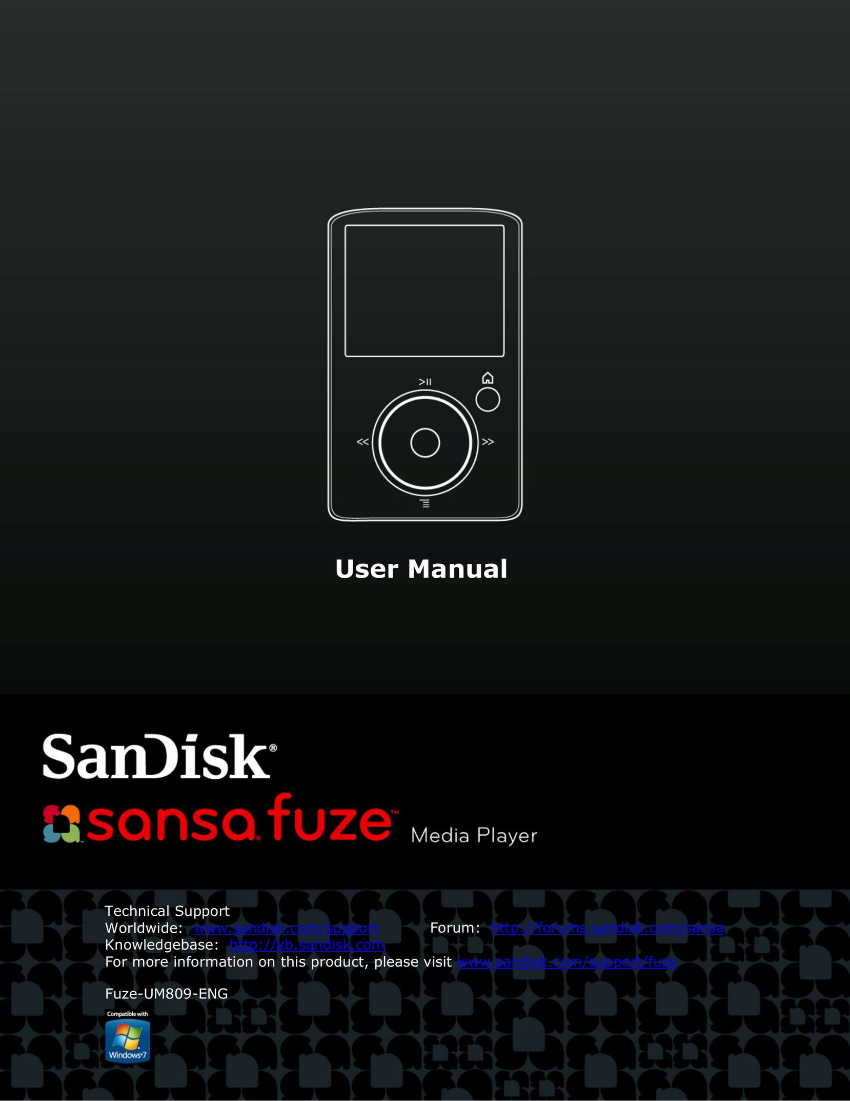 SanDisk FUZE-UM809-ENG MP3 Player User Manual