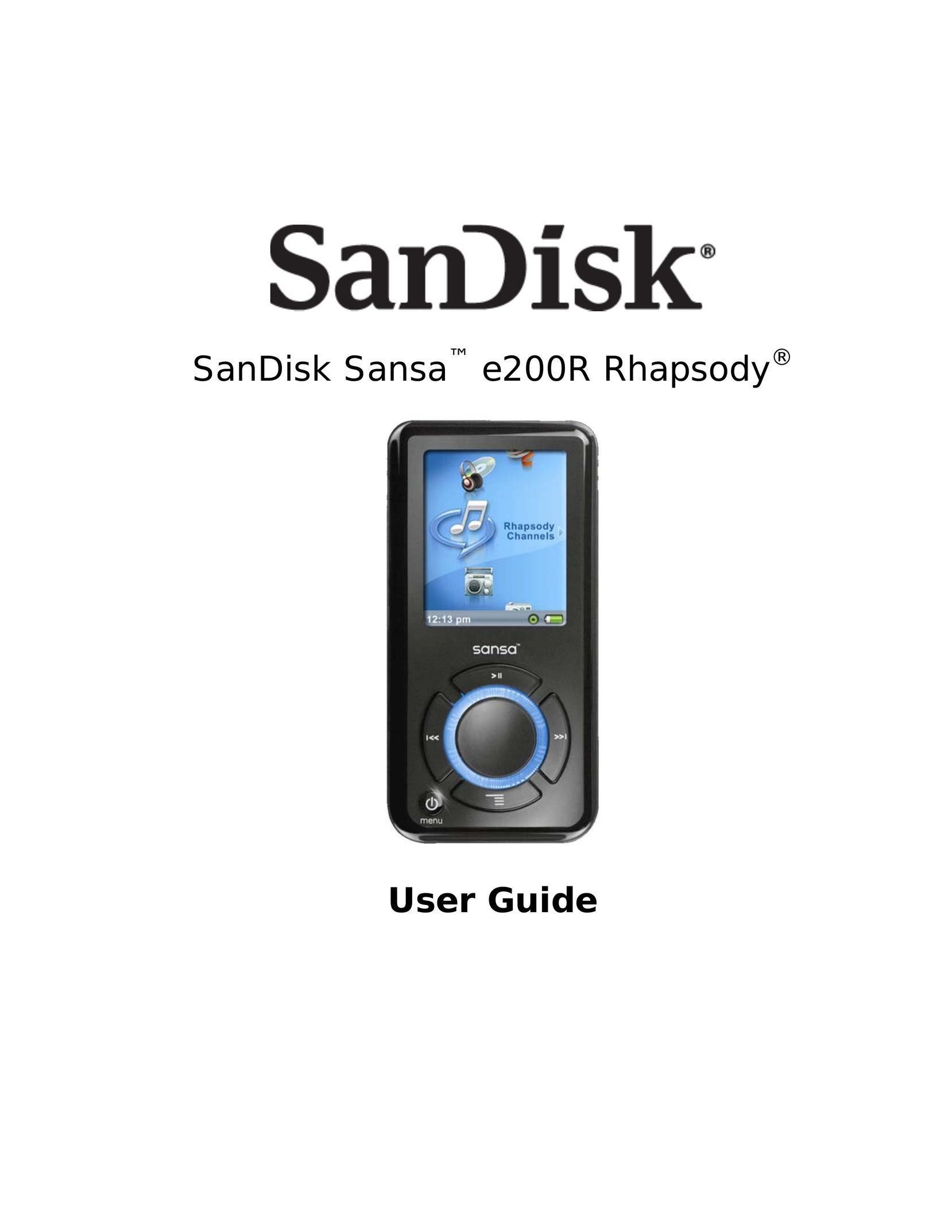 SanDisk Rhapsody MP3 Player User Manual