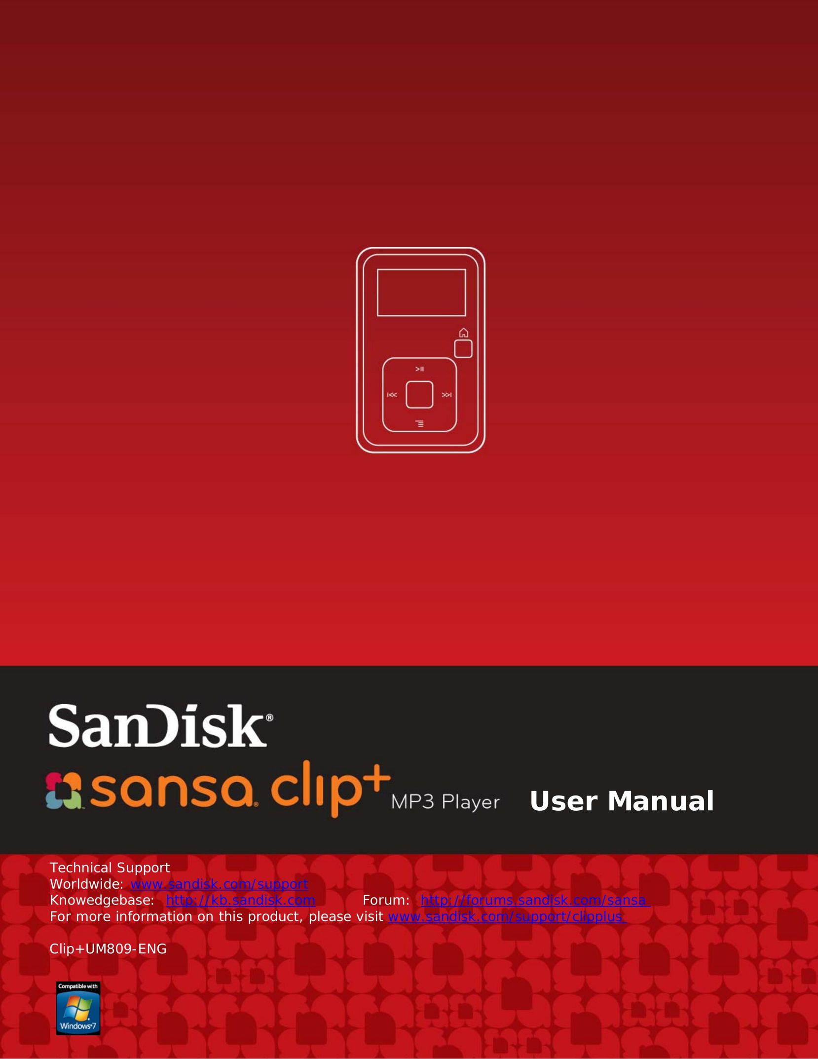 SanDisk UM809 MP3 Player User Manual
