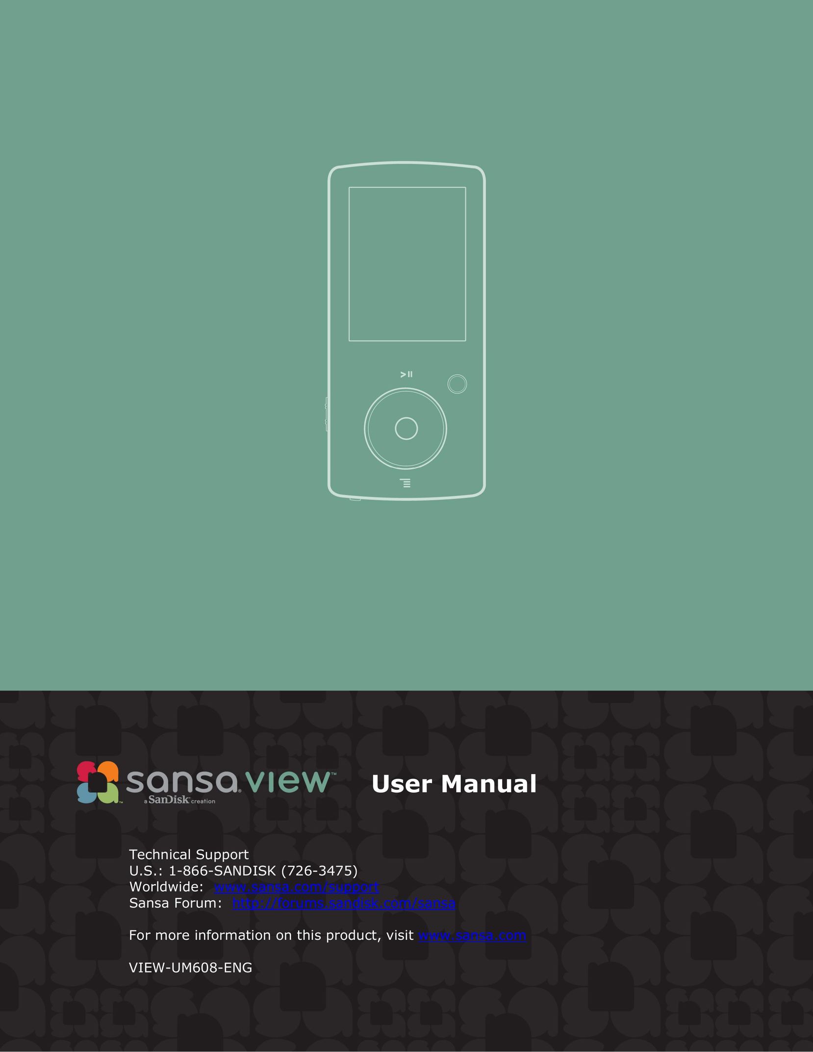 SanDisk View MP3 Player User Manual