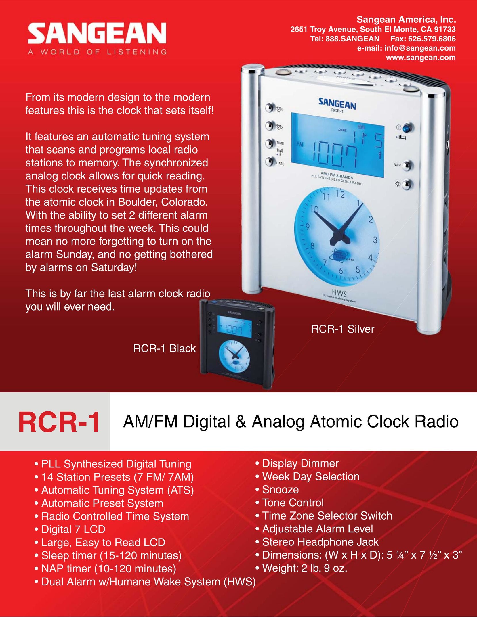 Sangean Electronics RCR-1 MP3 Player User Manual