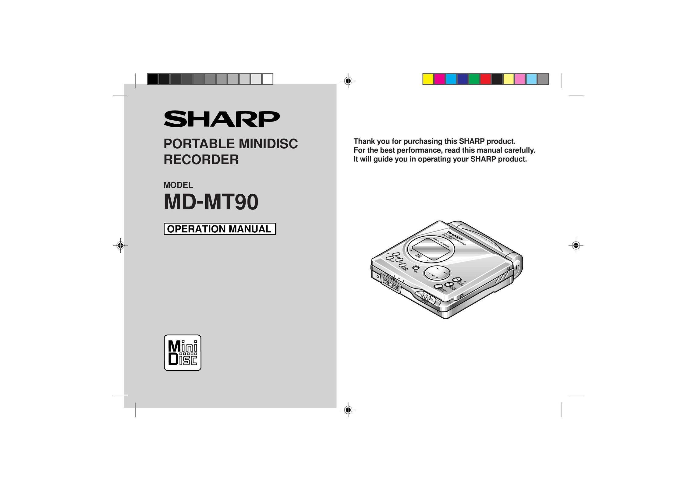 Sharp MD-MT90 MP3 Player User Manual