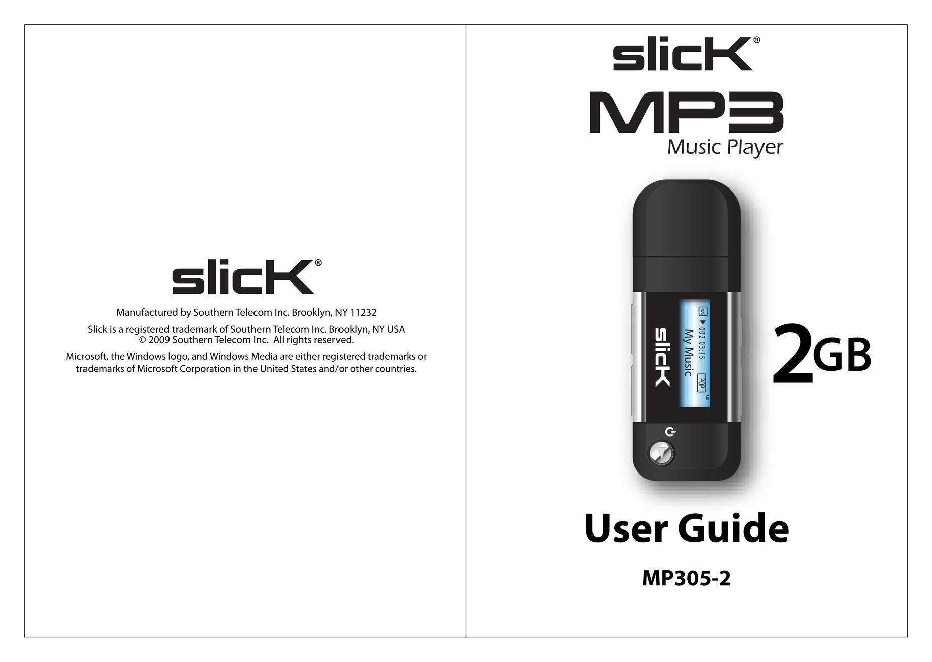 Slick MP305-2 MP3 Player User Manual