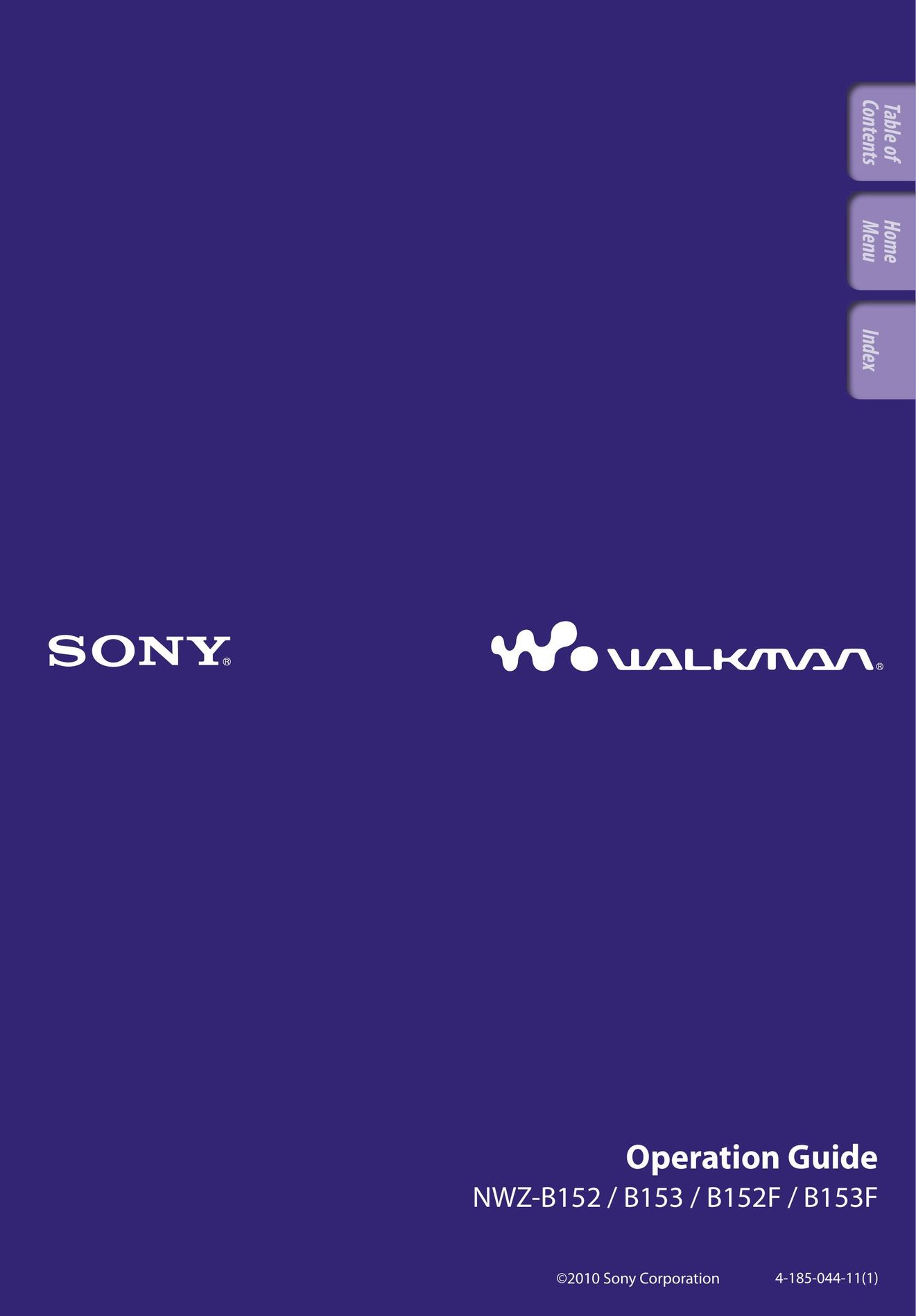 Sony 4-185-044-11(1) MP3 Player User Manual