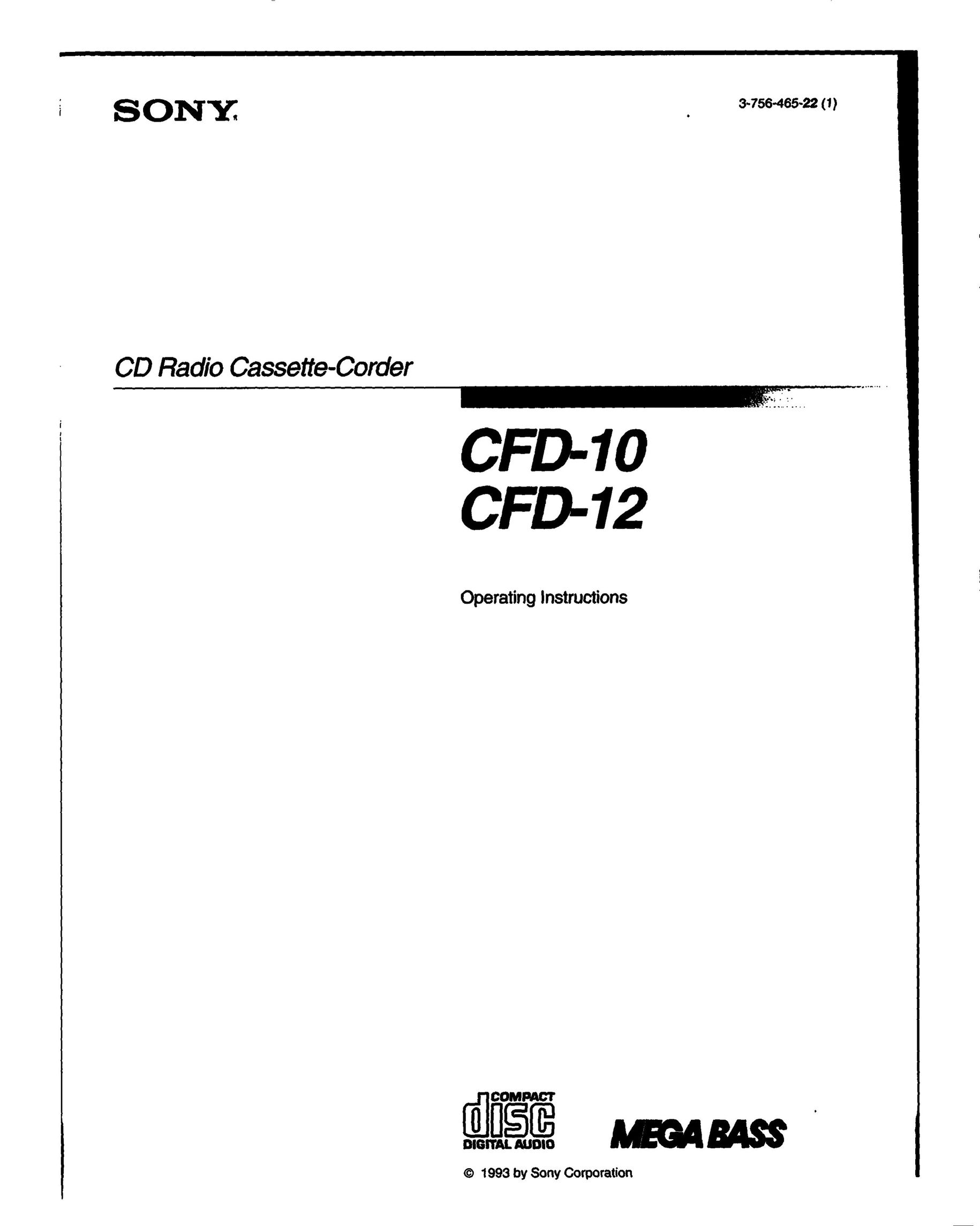 Sony CFD-10 MP3 Player User Manual