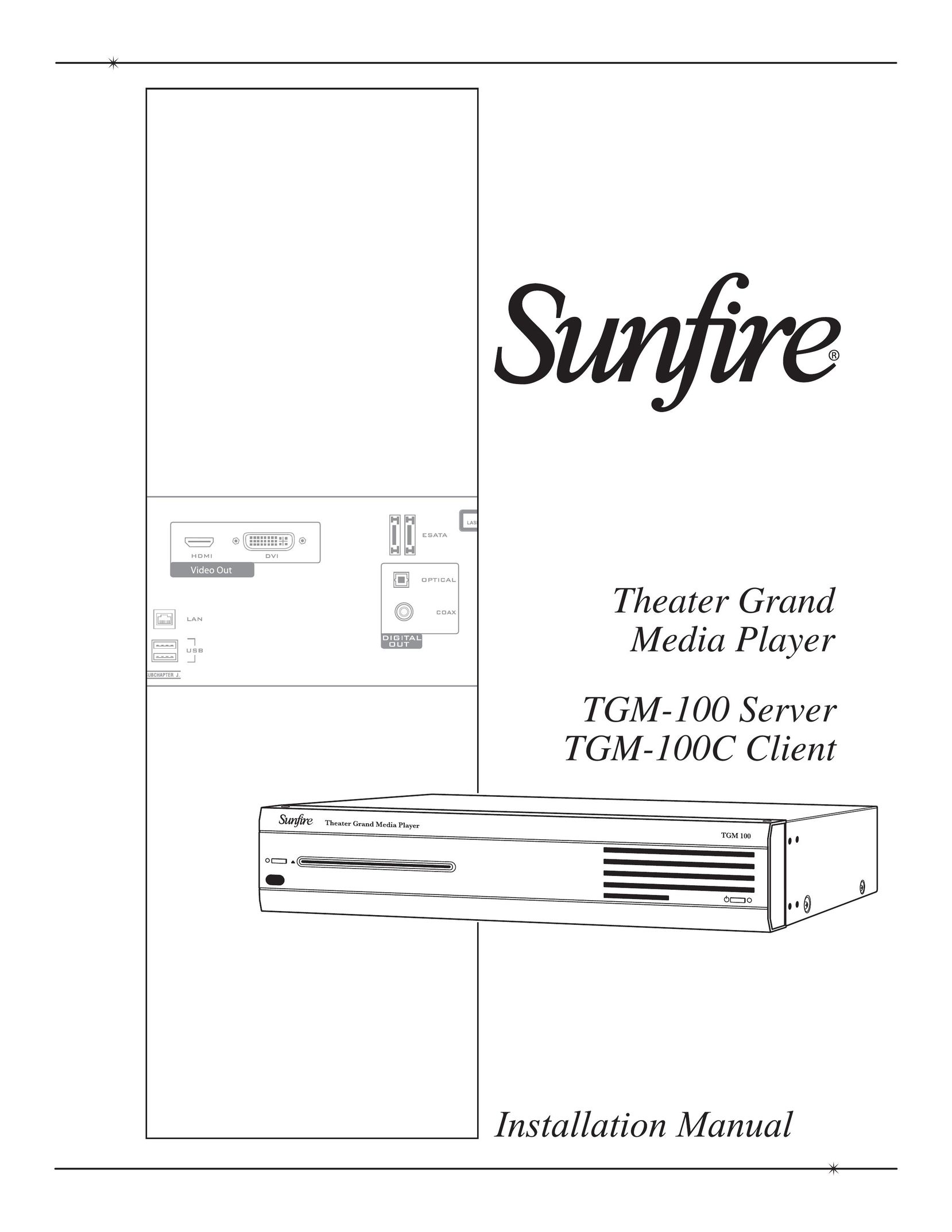 Sunfire TGM-100 MP3 Player User Manual