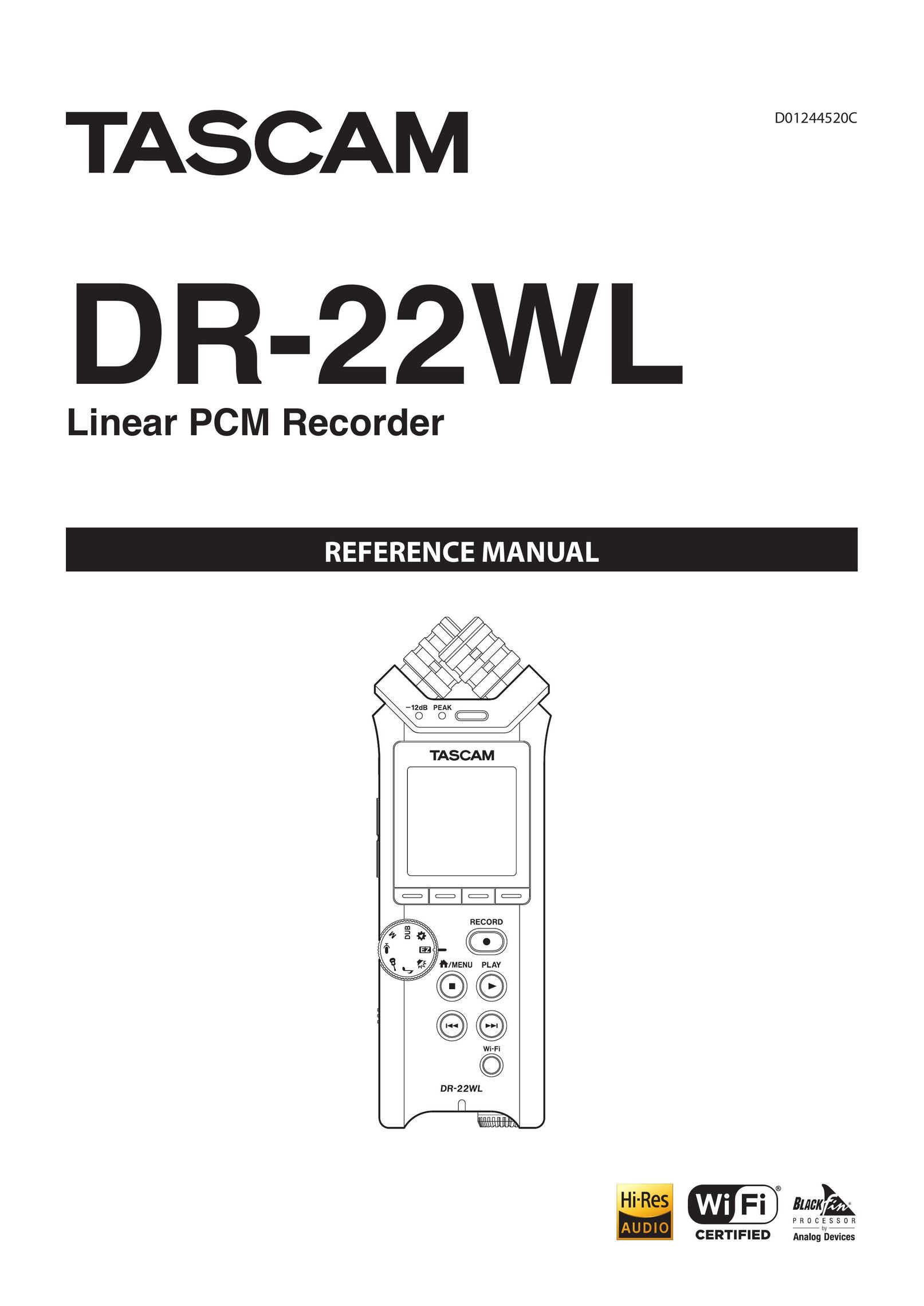 Tascam DR-22WL MP3 Player User Manual