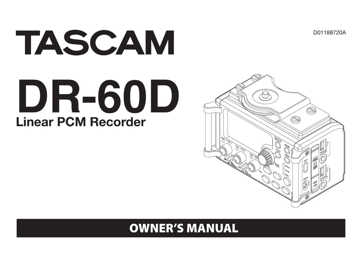 Tascam DR-60 MP3 Player User Manual
