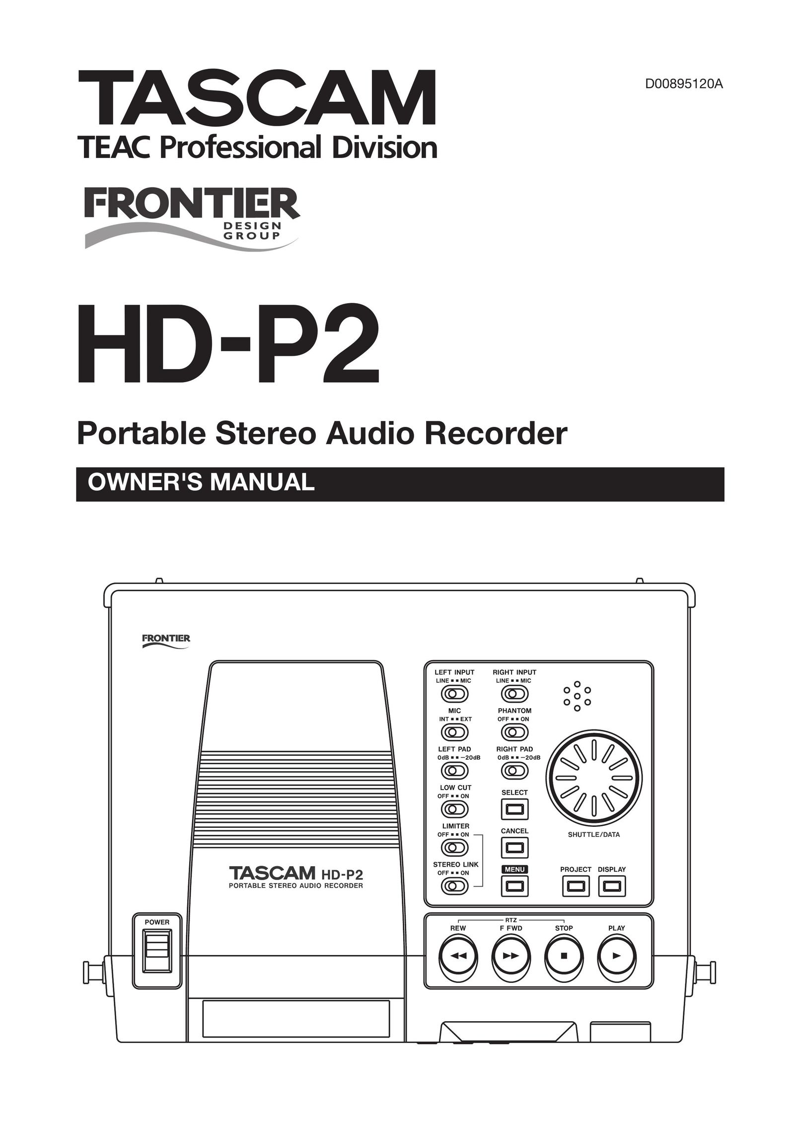 Tascam HD-P2 MP3 Player User Manual