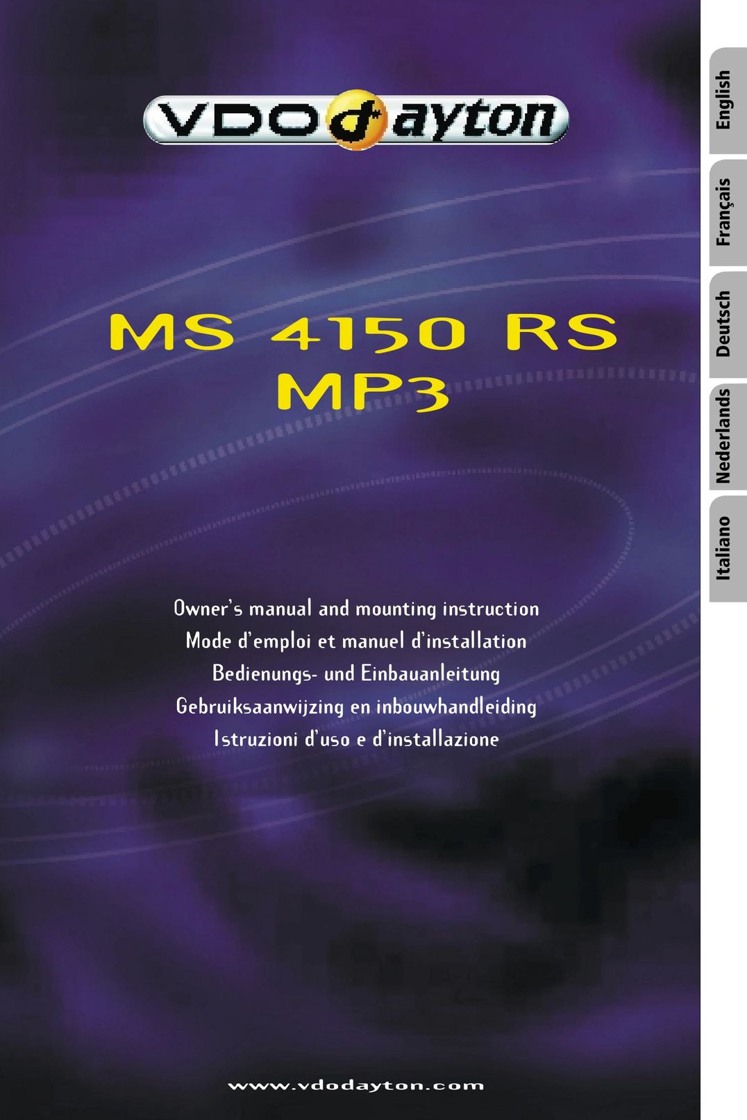 VDO Dayton MS 4150 RS MP3 Player User Manual