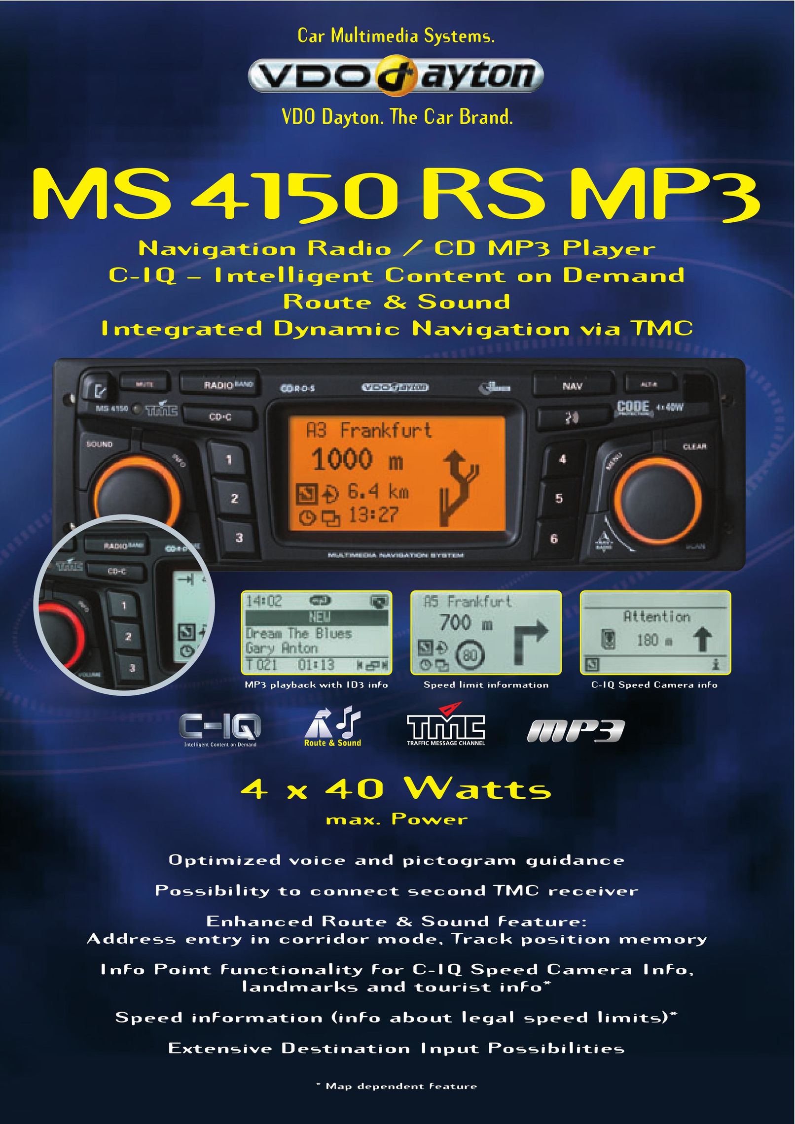 VDO Dayton MS 4150 RS MP3 MP3 Player User Manual