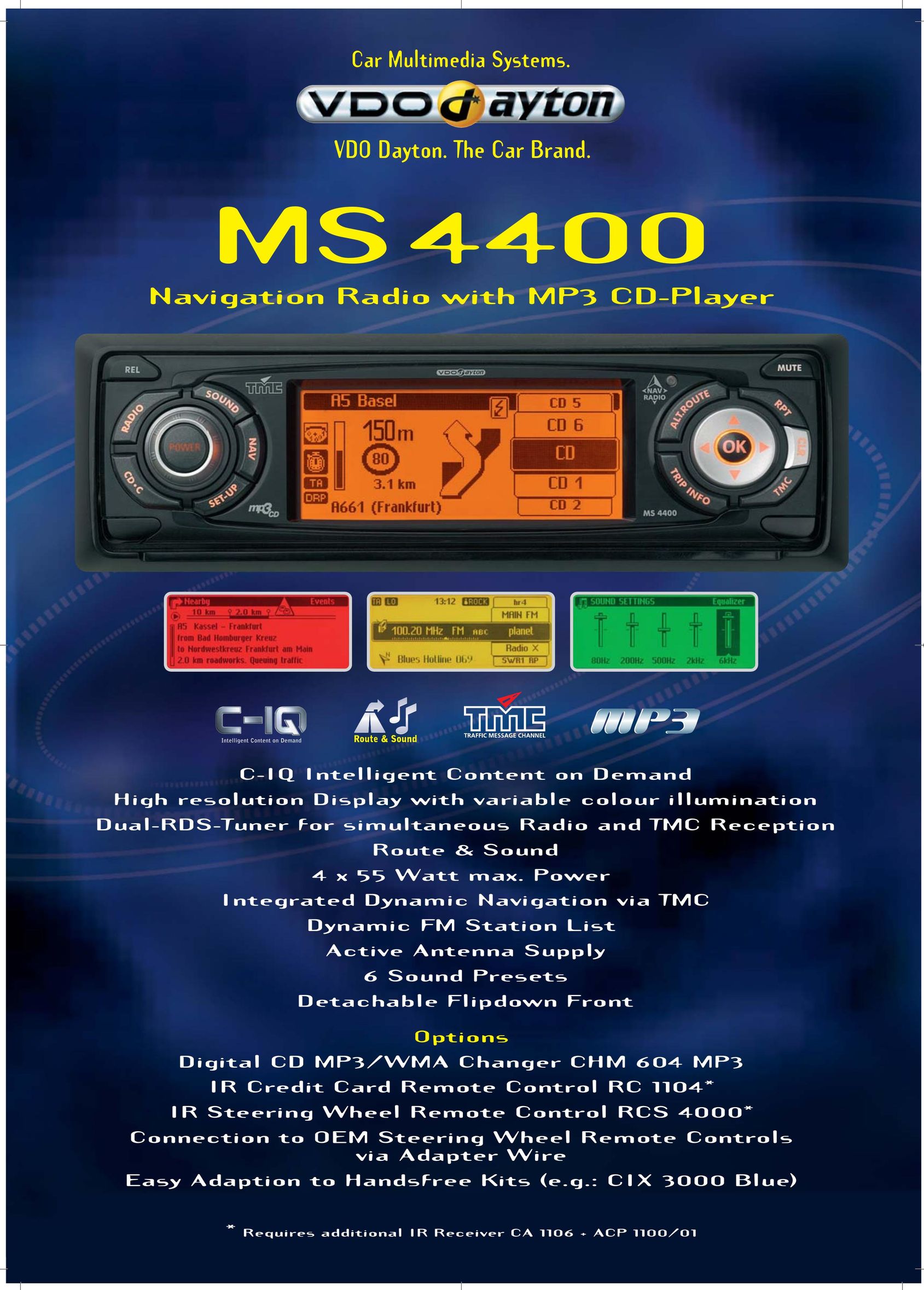 VDO Dayton MS4400 MP3 Player User Manual