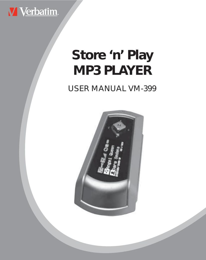 Verbatim VM-399 MP3 Player User Manual