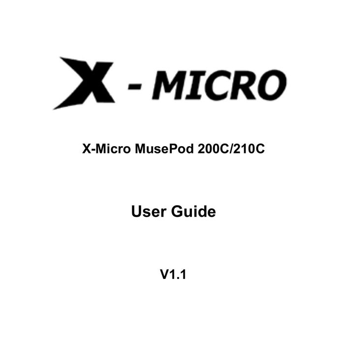 X-Micro Tech. 200C MP3 Player User Manual